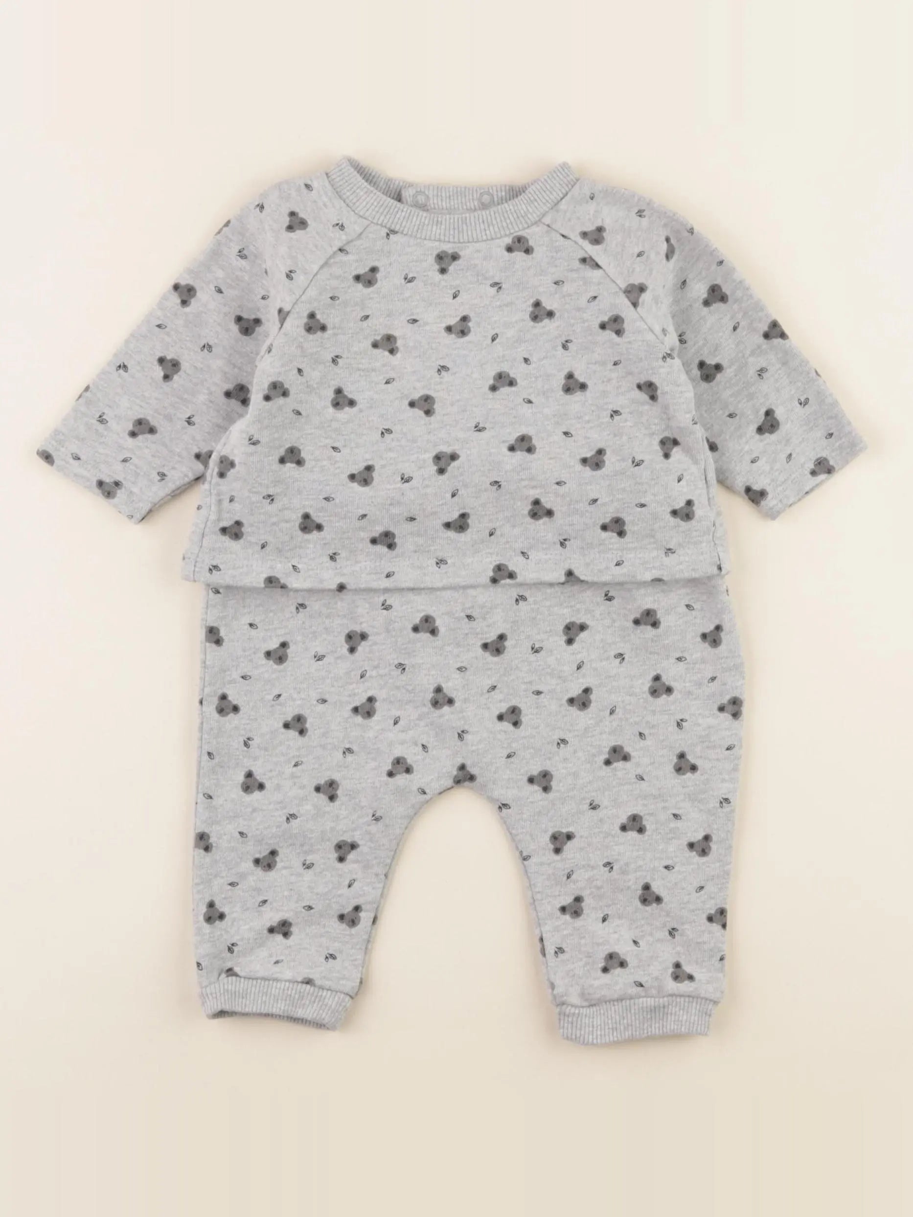 Boutchou - pyjama coton gris - 3 mois