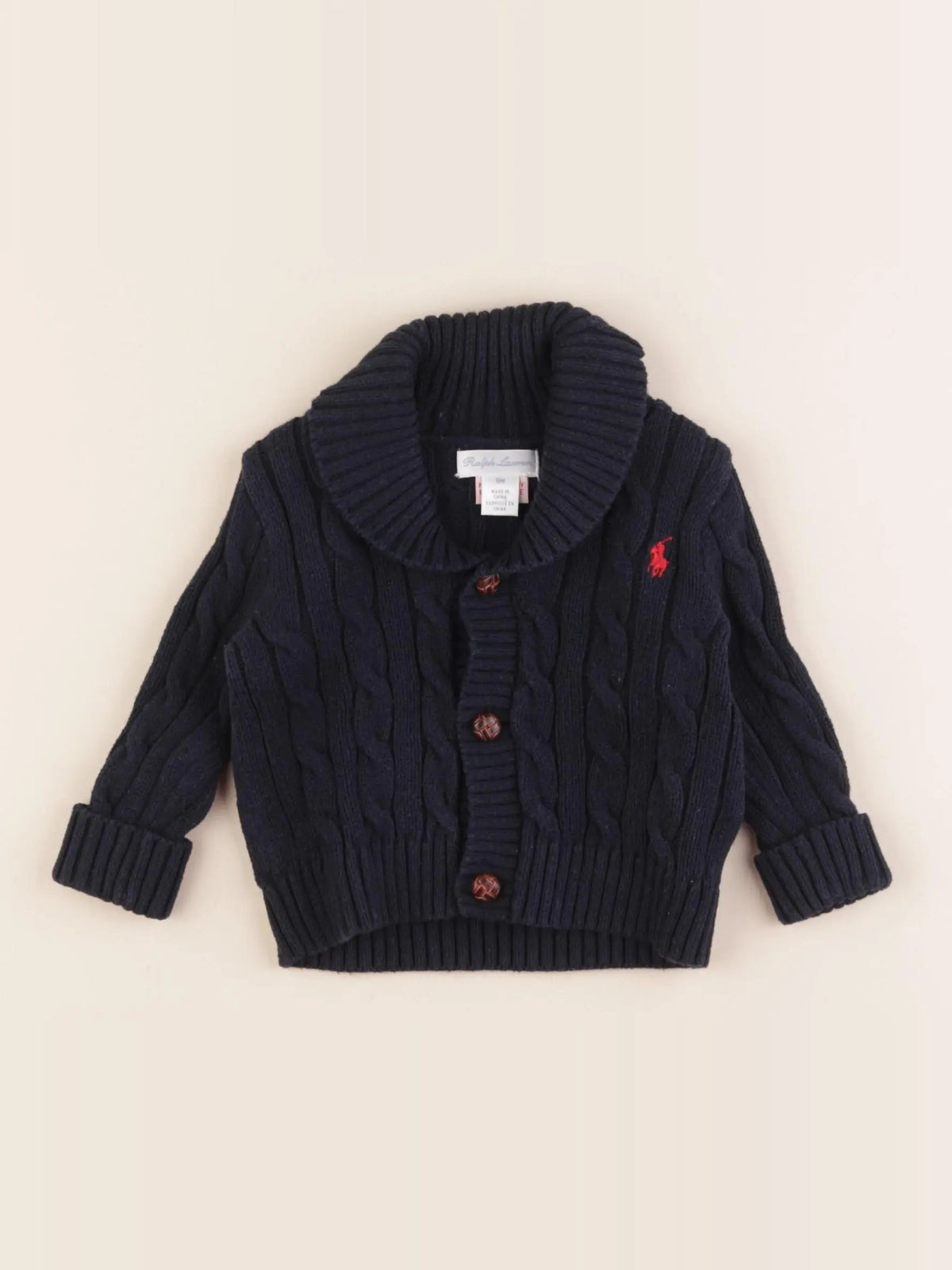 Ralph Lauren - gilet bleu - 6 mois