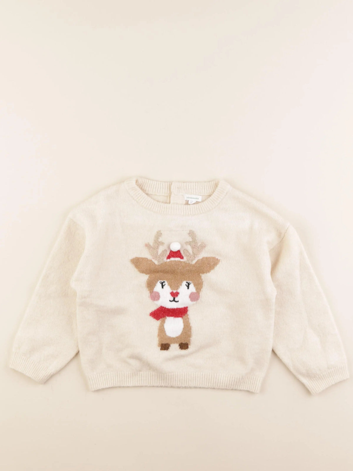 Vertbaudet - pull beige - 3 ans
