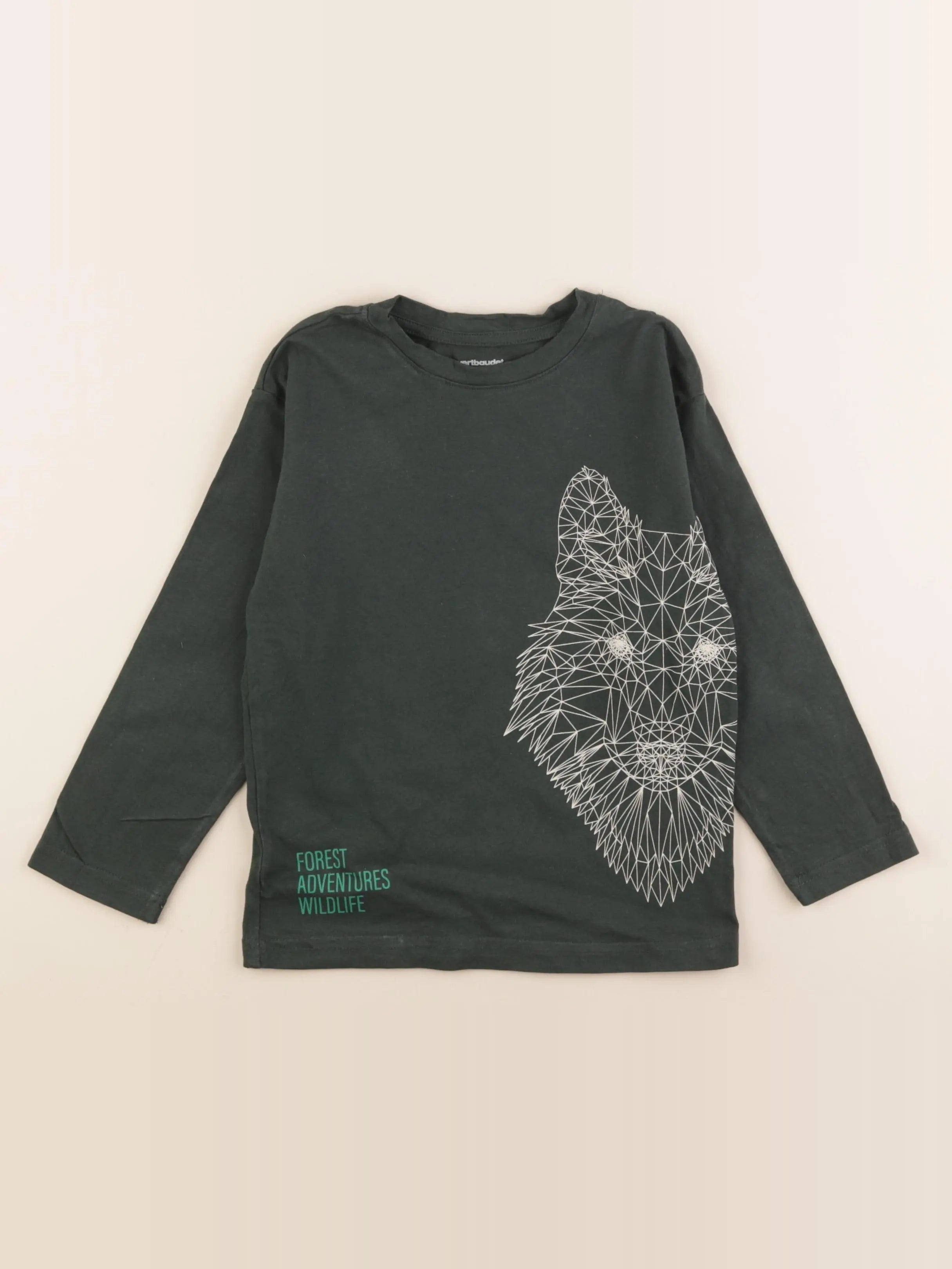 Vertbaudet - tee-shirt vert - 6 ans