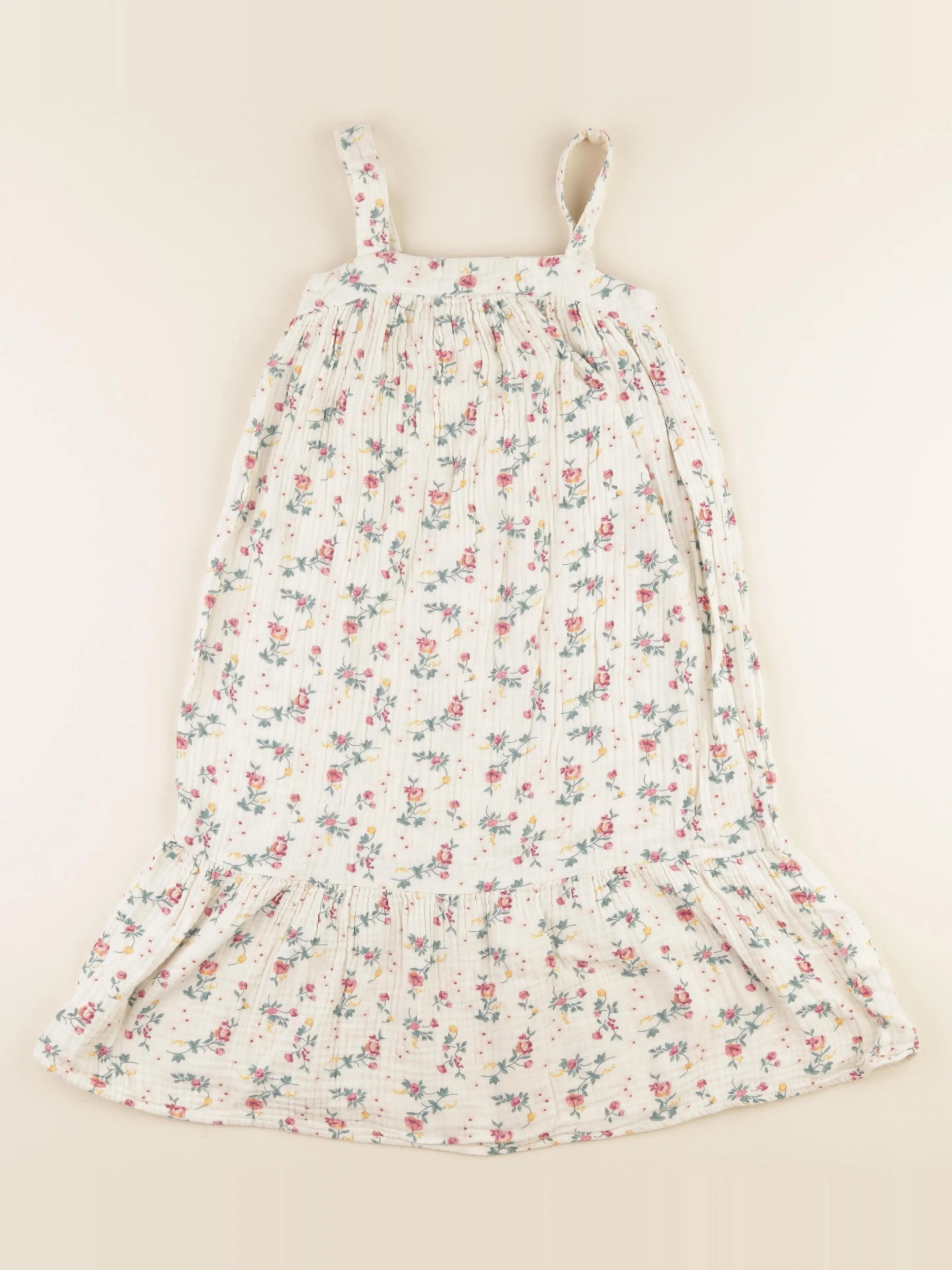 Vertbaudet - robe beige - 7 ans