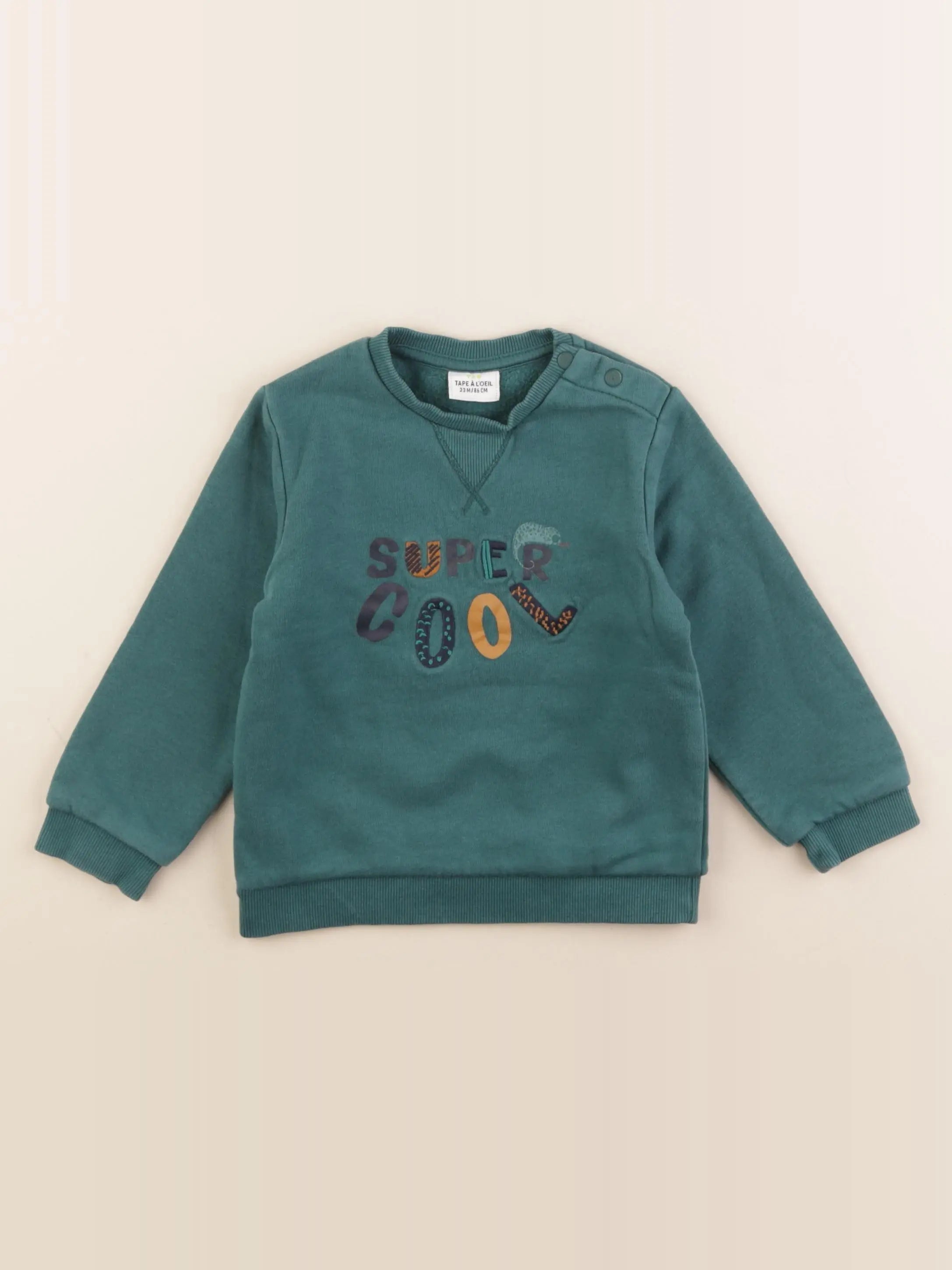 Tape à l'oeil - sweat vert - 24 mois