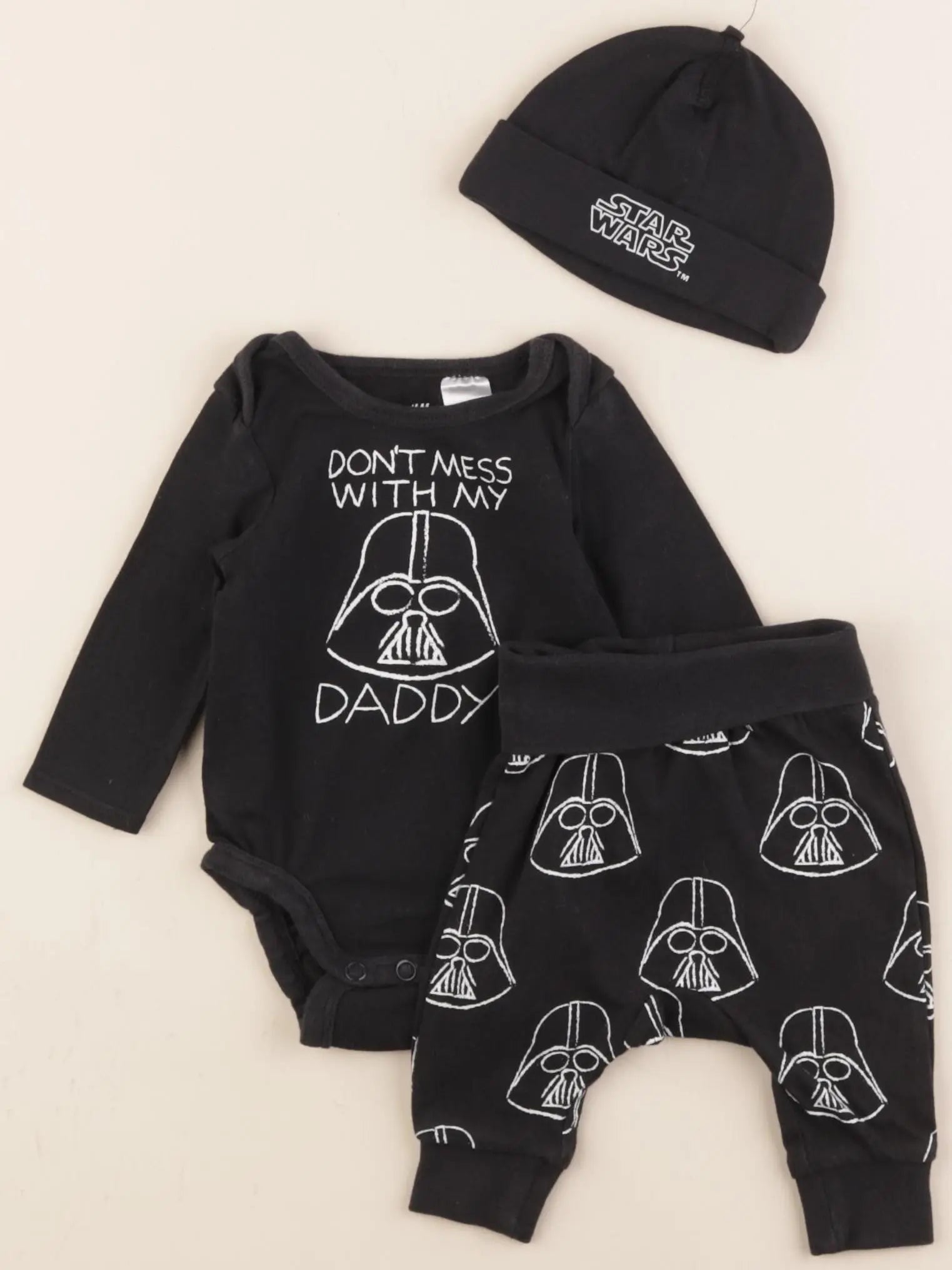 H&M - ensemble noir - 0/1 mois