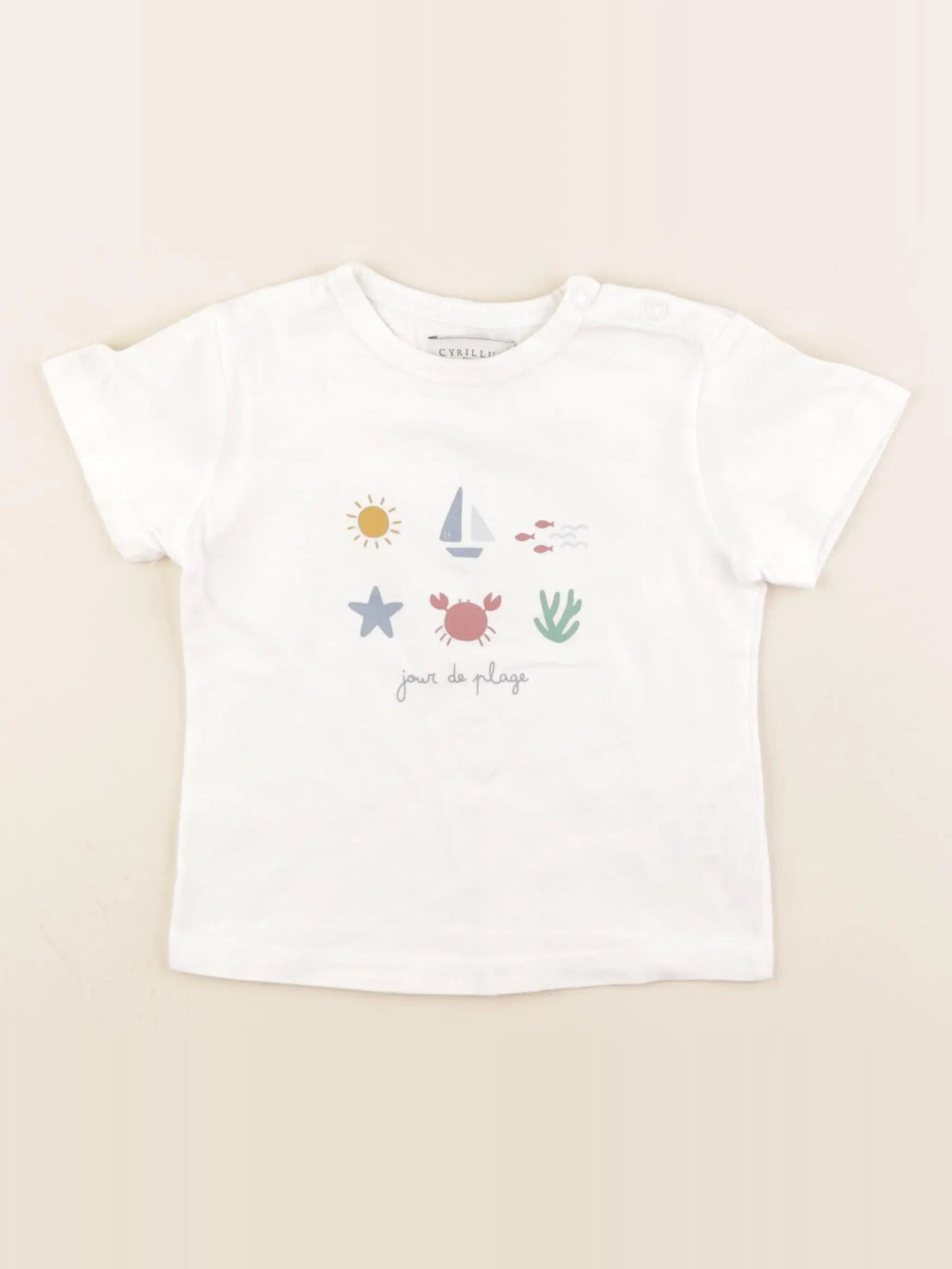 Cyrillus - tee-shirt blanc - 24 mois
