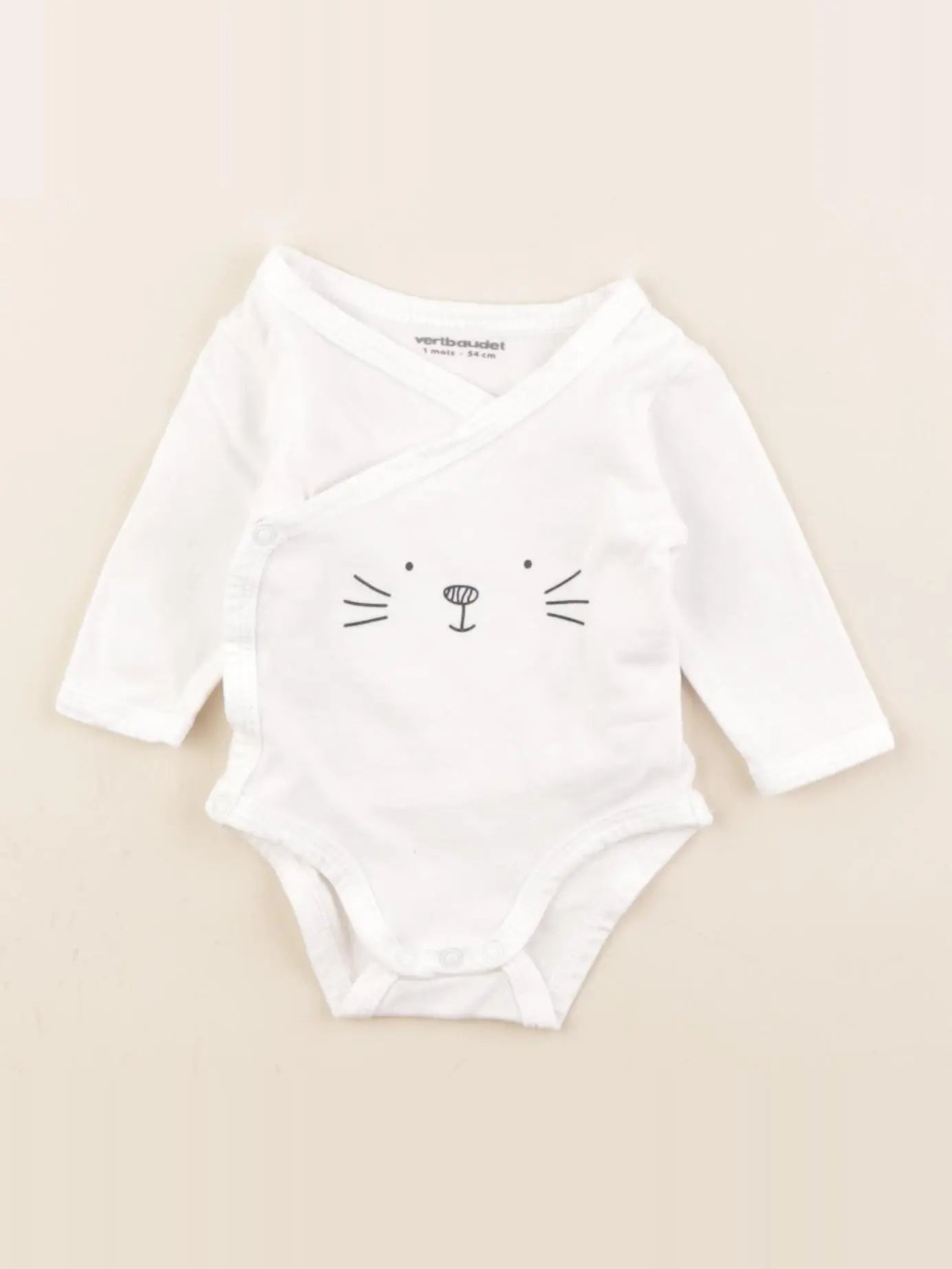 Vertbaudet - body blanc - 1 mois