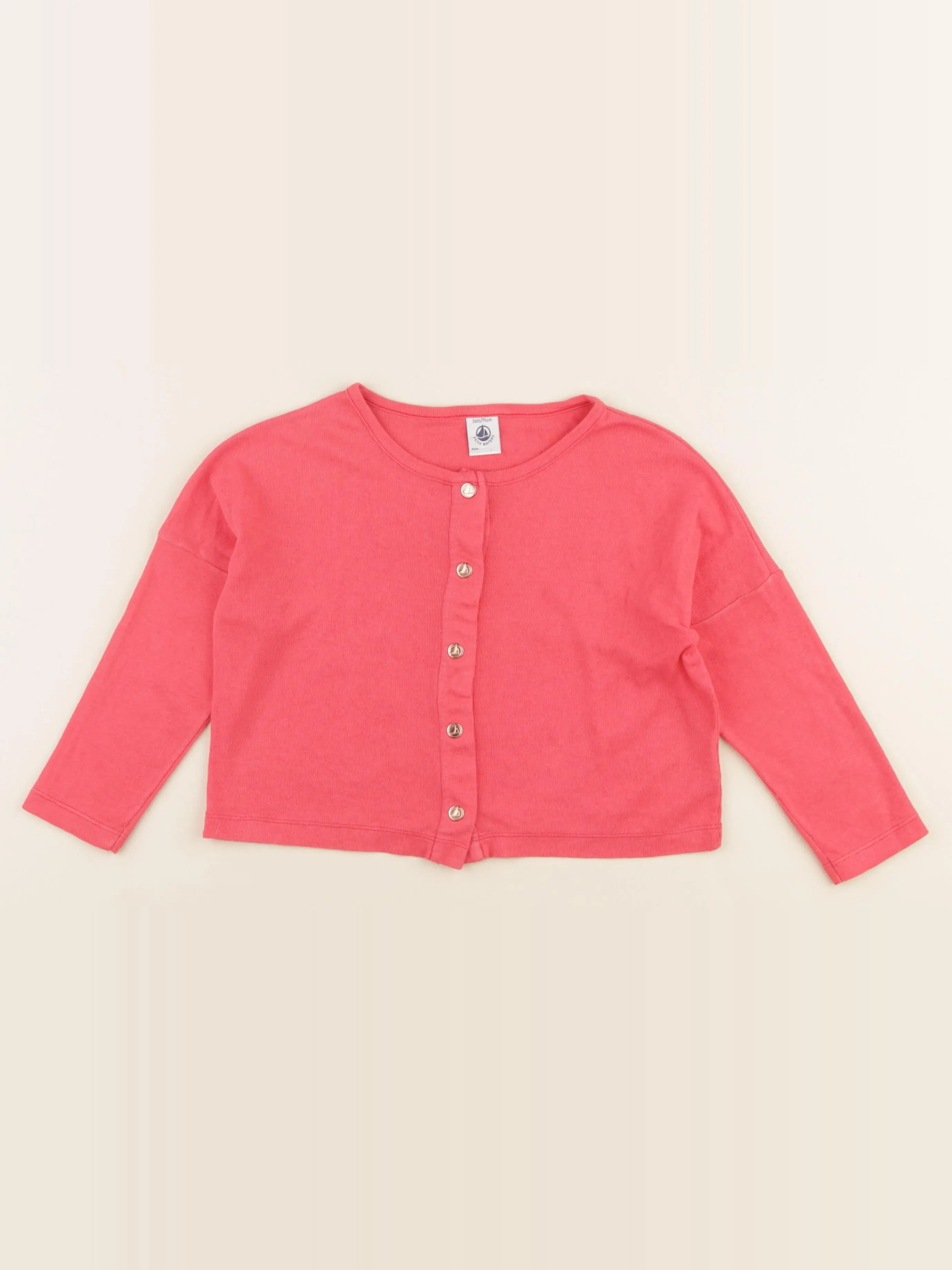 Petit Bateau - tee-shirt rouge - 3 ans