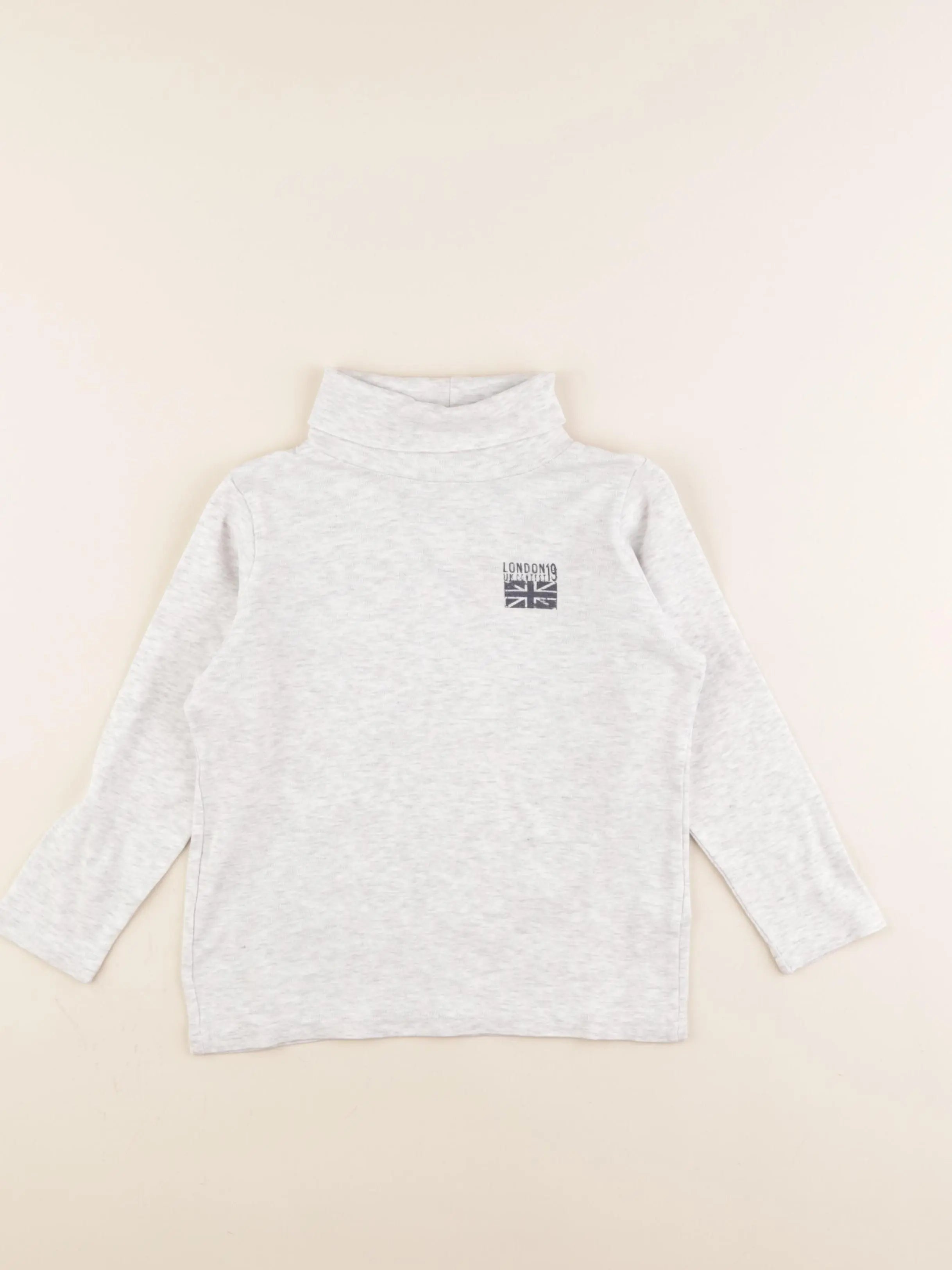 Vertbaudet - sous-pull gris - 6 ans