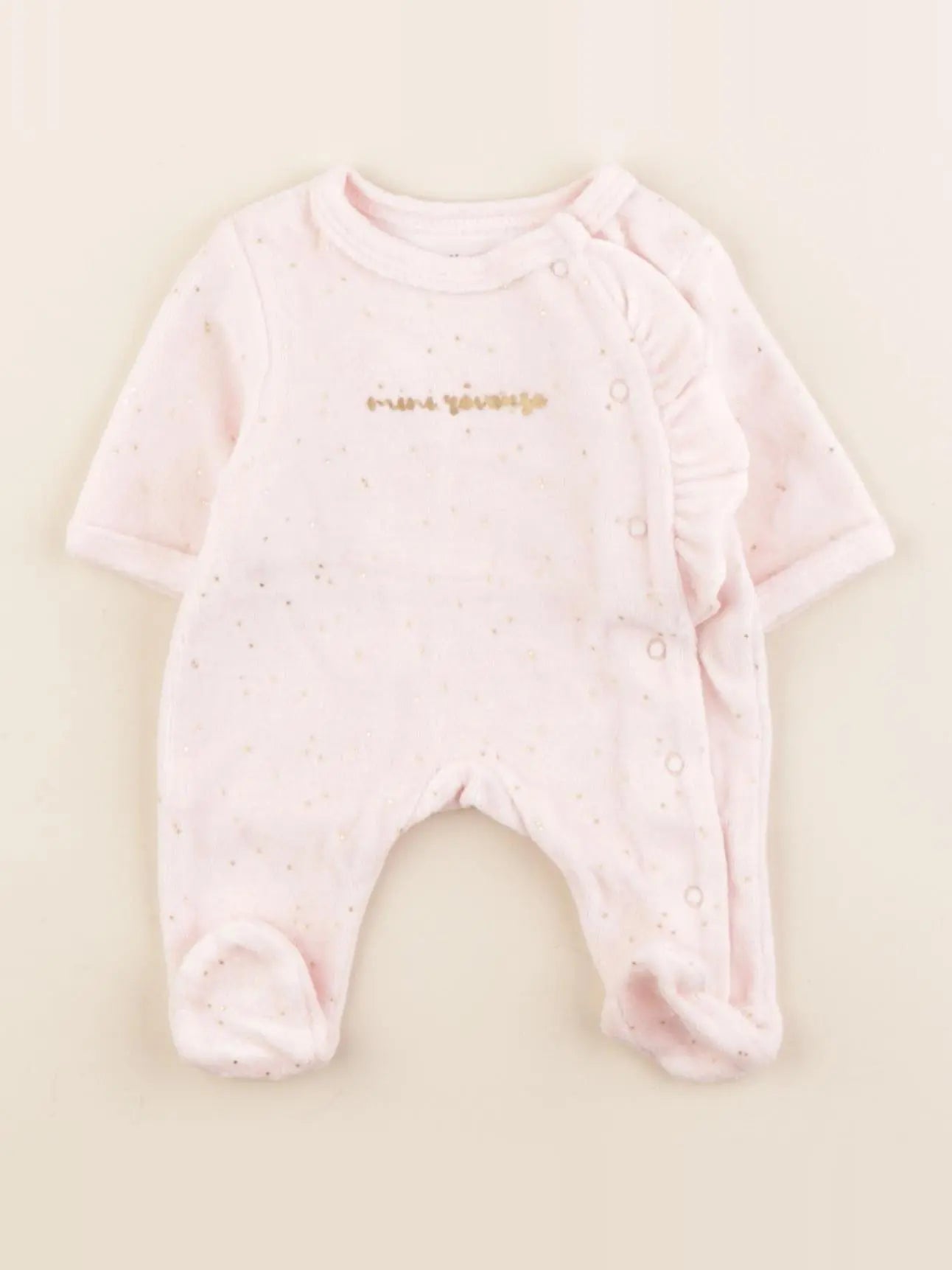 Vertbaudet - pyjama velours rose - Prématuré