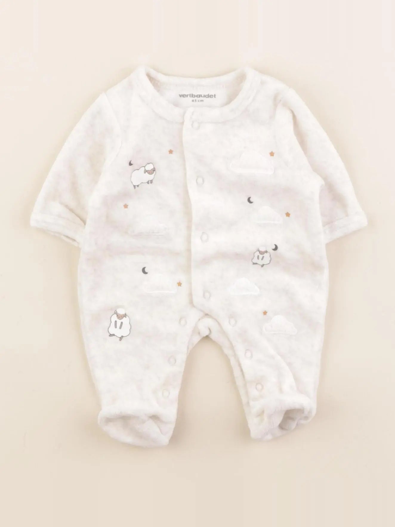 Vertbaudet - pyjama velours marron - Prématuré