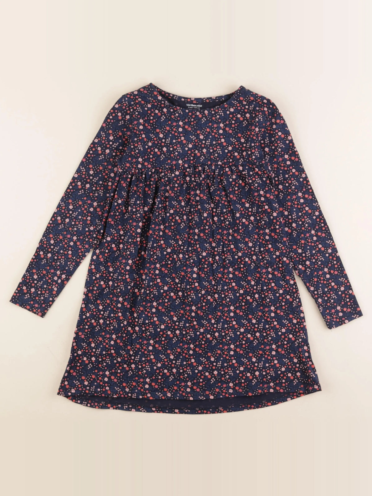 Vertbaudet - robe bleu, rose - 8 ans