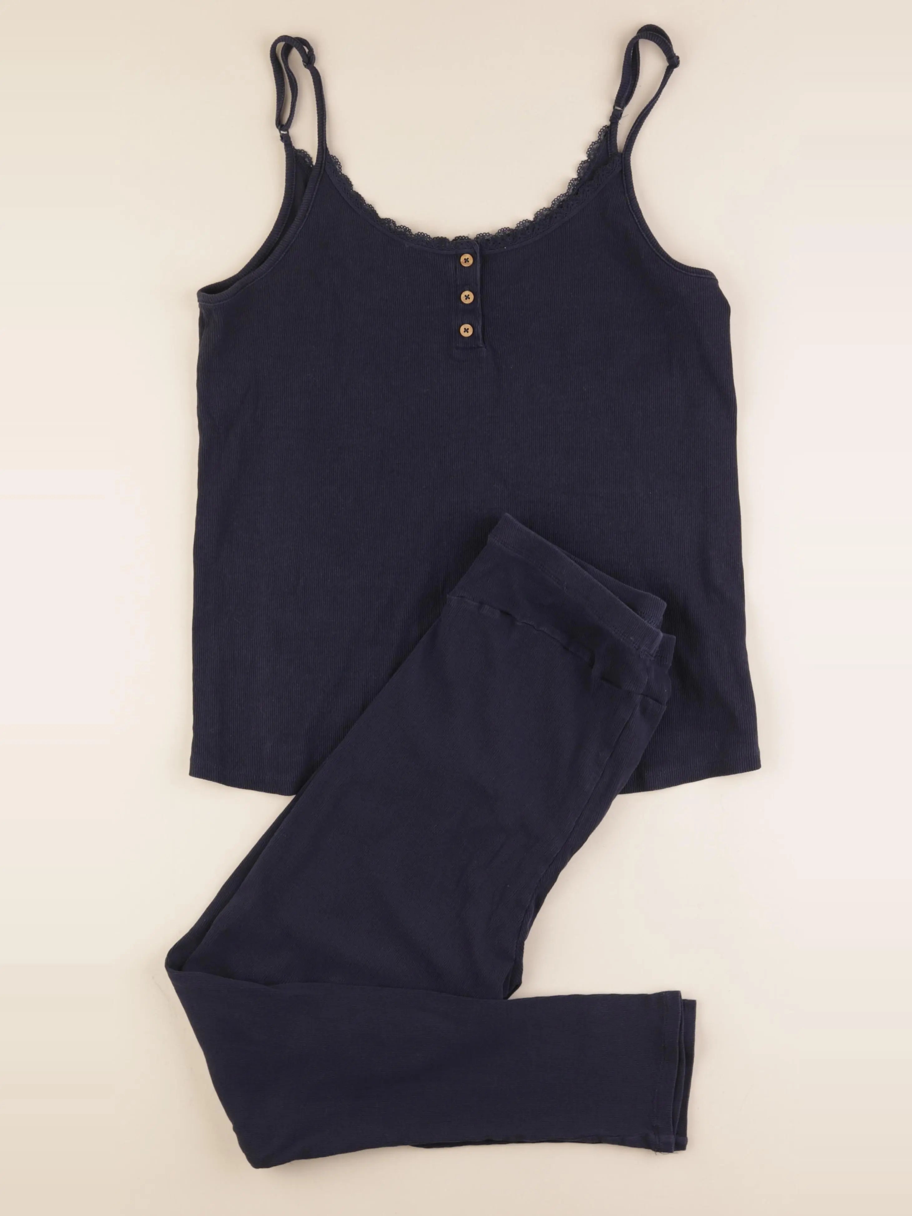 Vertbaudet - pyjama grossesse coton bleu - 46 à 48