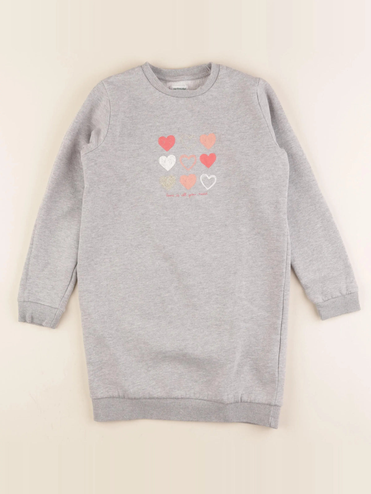 Vertbaudet - robe gris - 8 ans