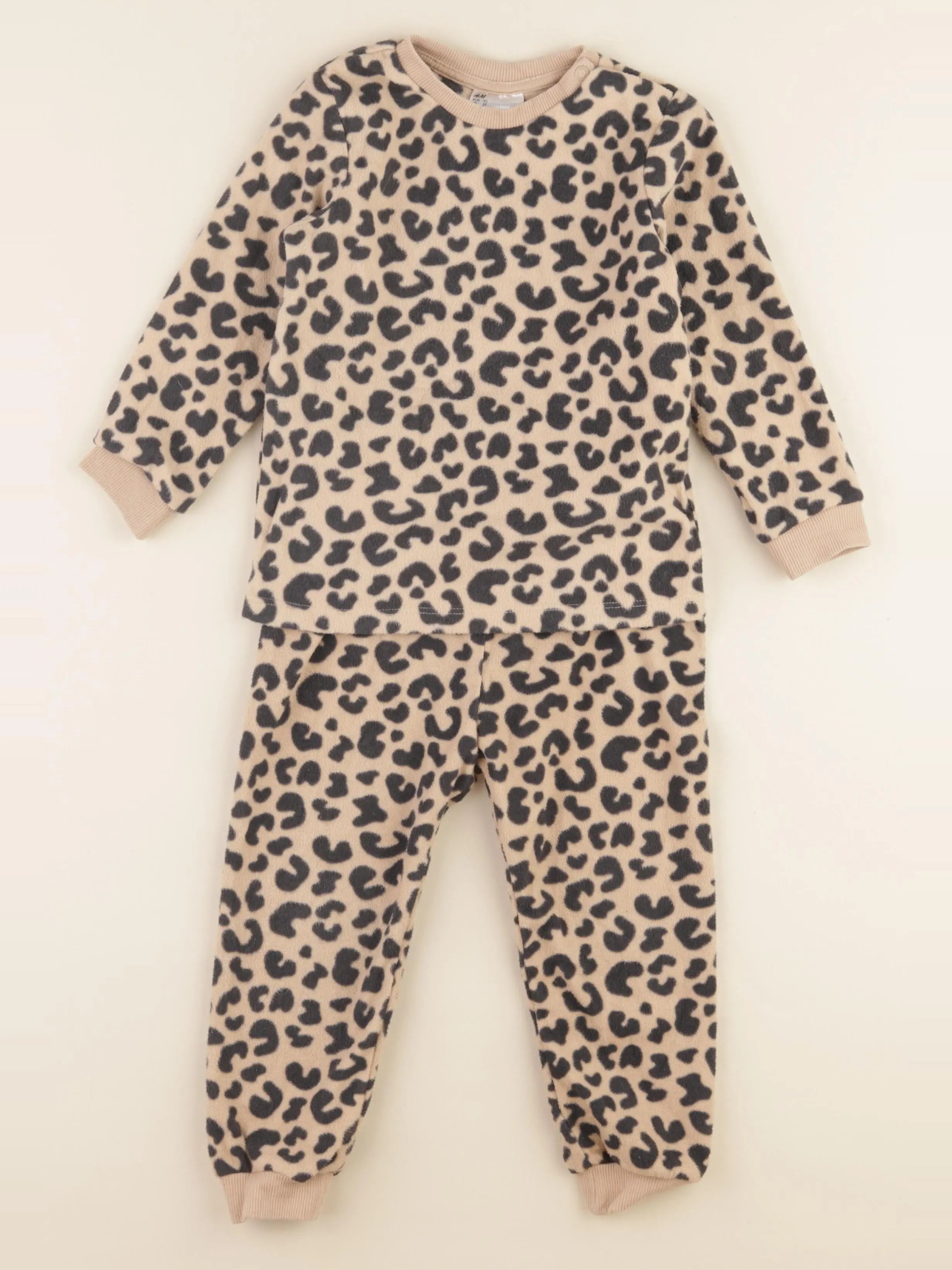 H&M - ensemble coton marron - 2 ans