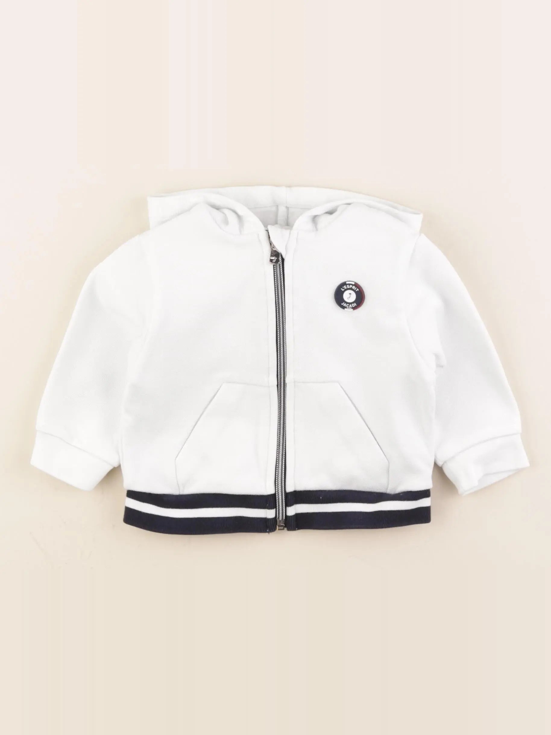 Jacadi - sweat blanc - 12 mois
