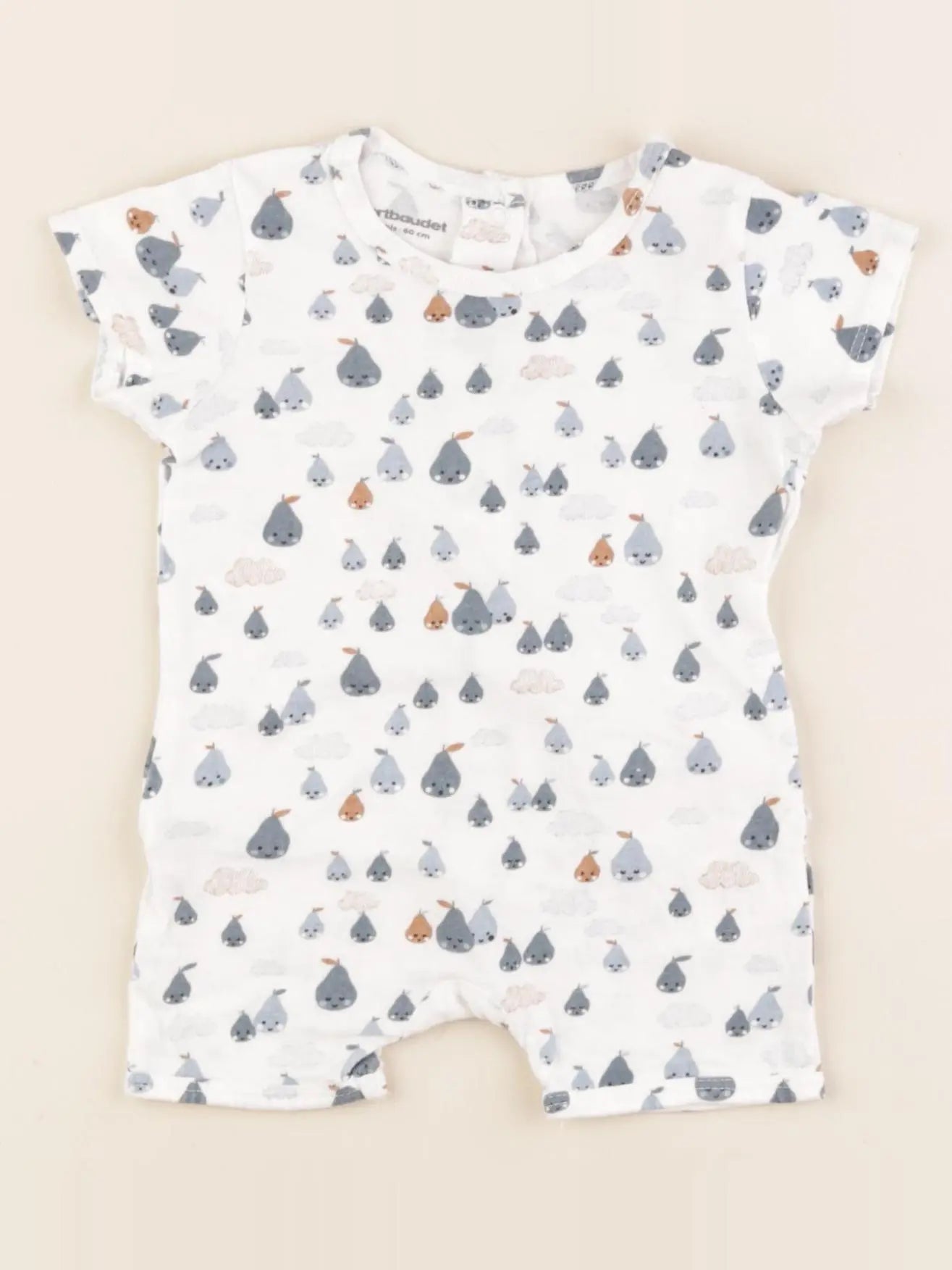 Vertbaudet - pyjama coton bleu - 3 mois