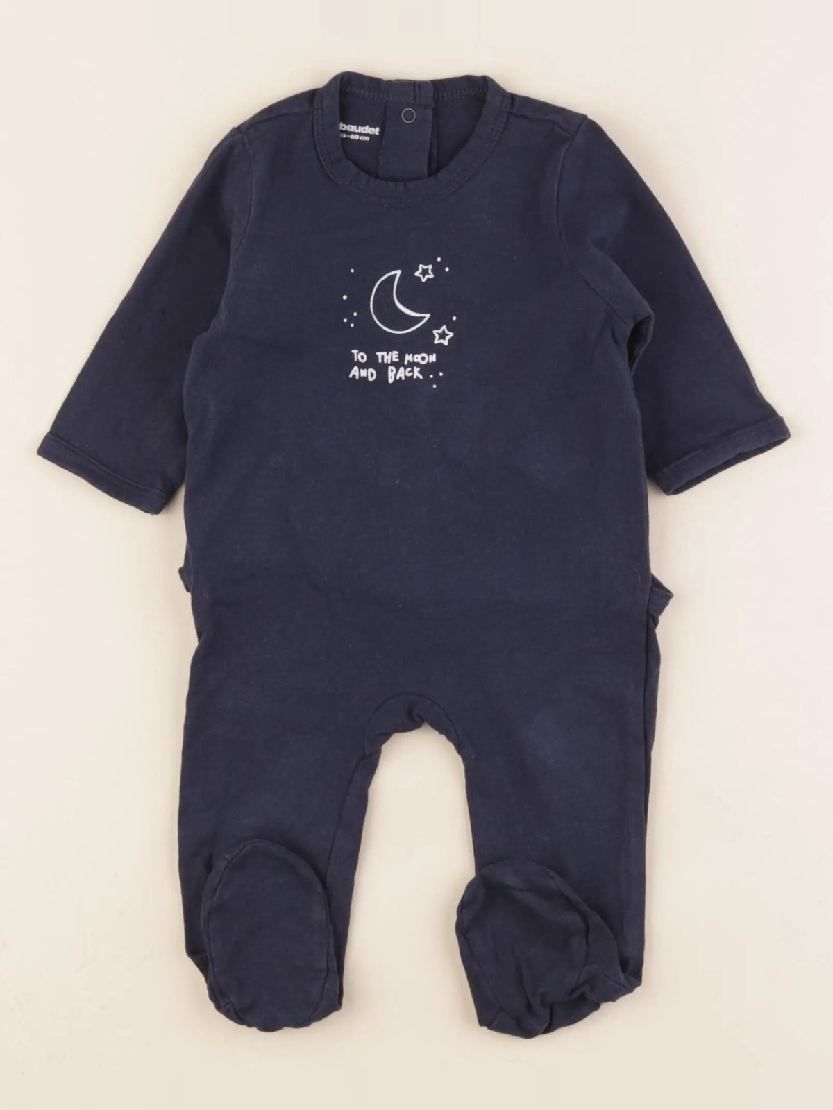 Vertbaudet - pyjama coton bleu - 3 mois