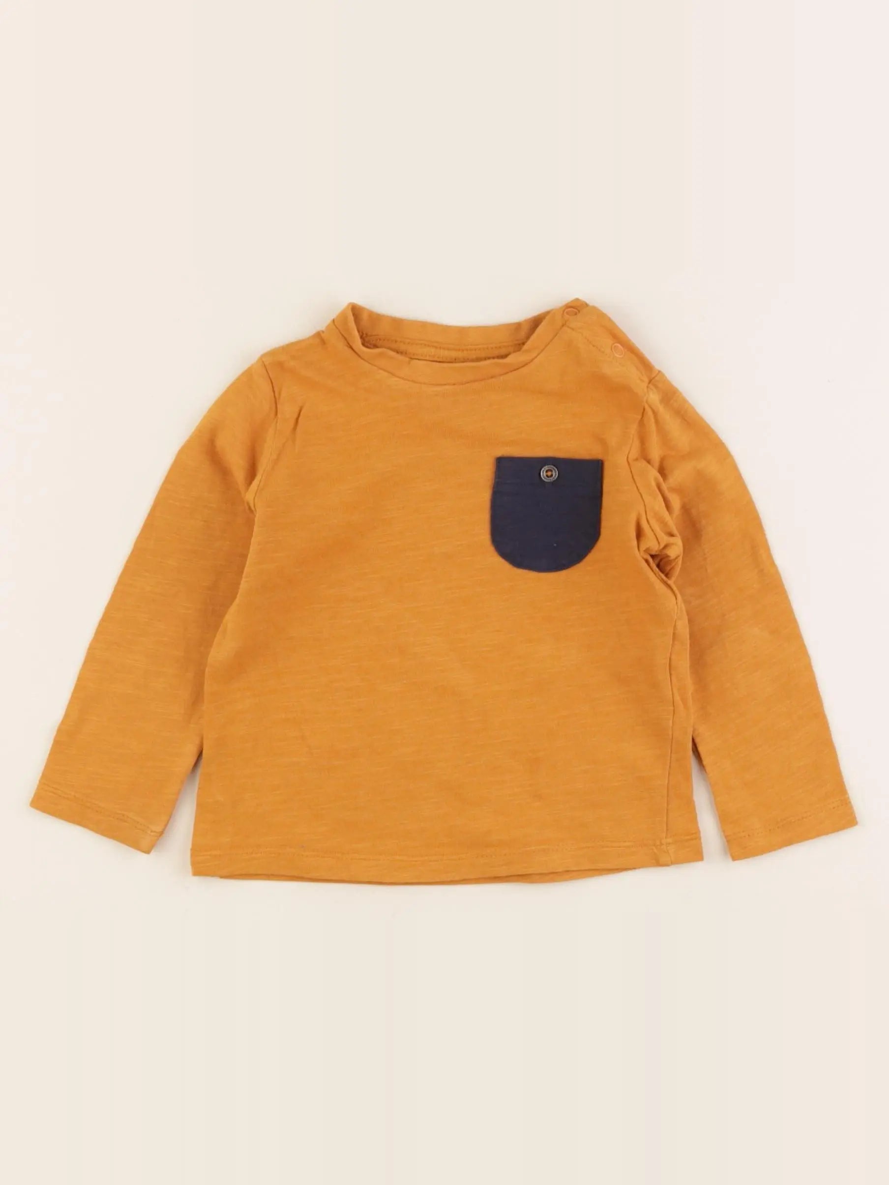 Vertbaudet - tee-shirt jaune - 12 mois