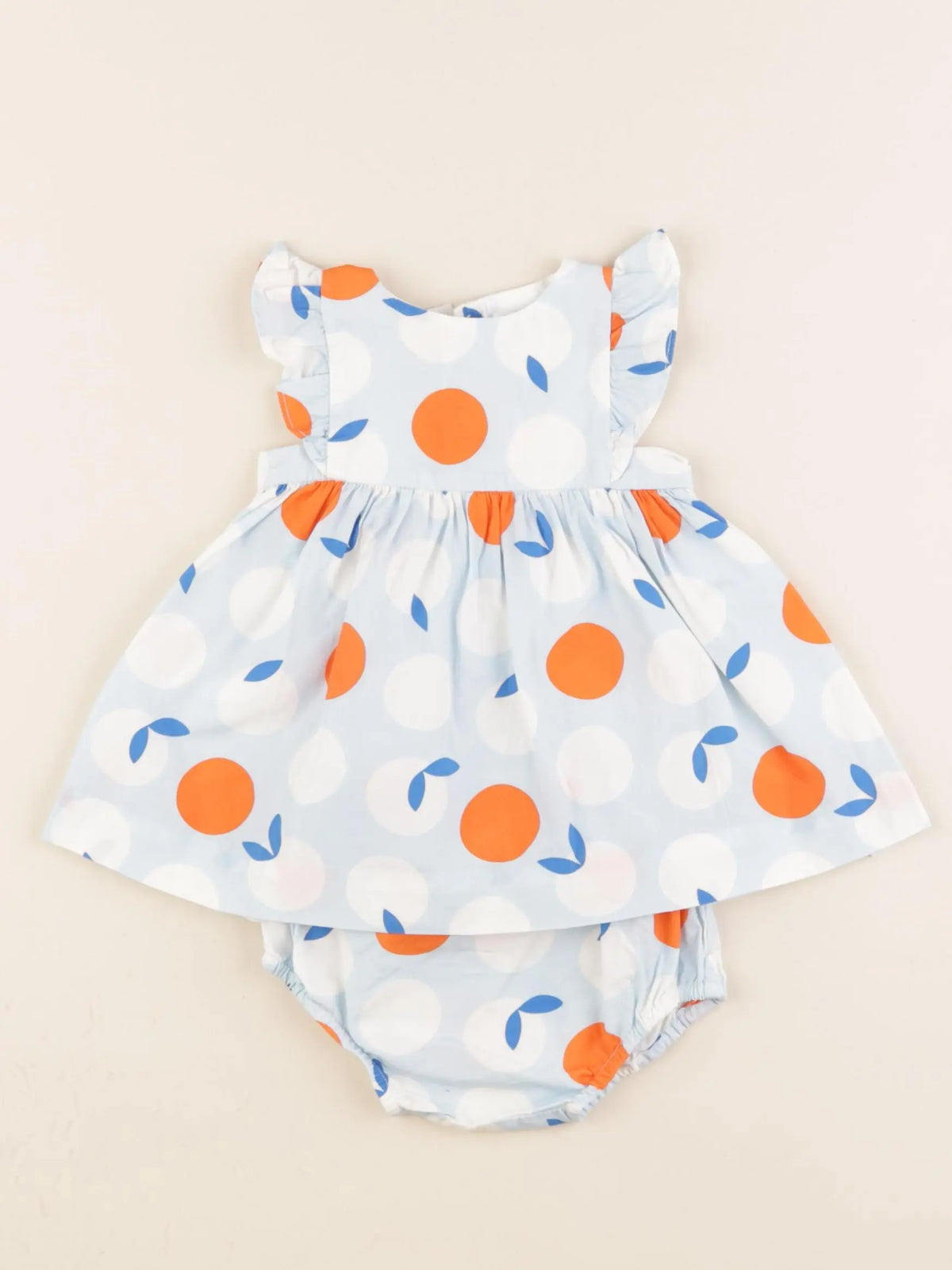 Jacadi - robe bleu, blanc - 3 mois