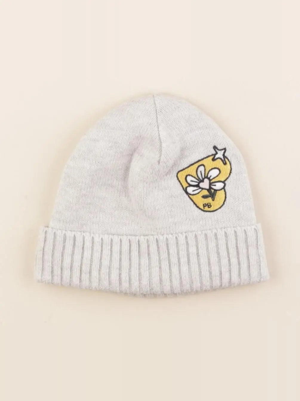 Petit Bateau - bonnet gris - 3/4 ans