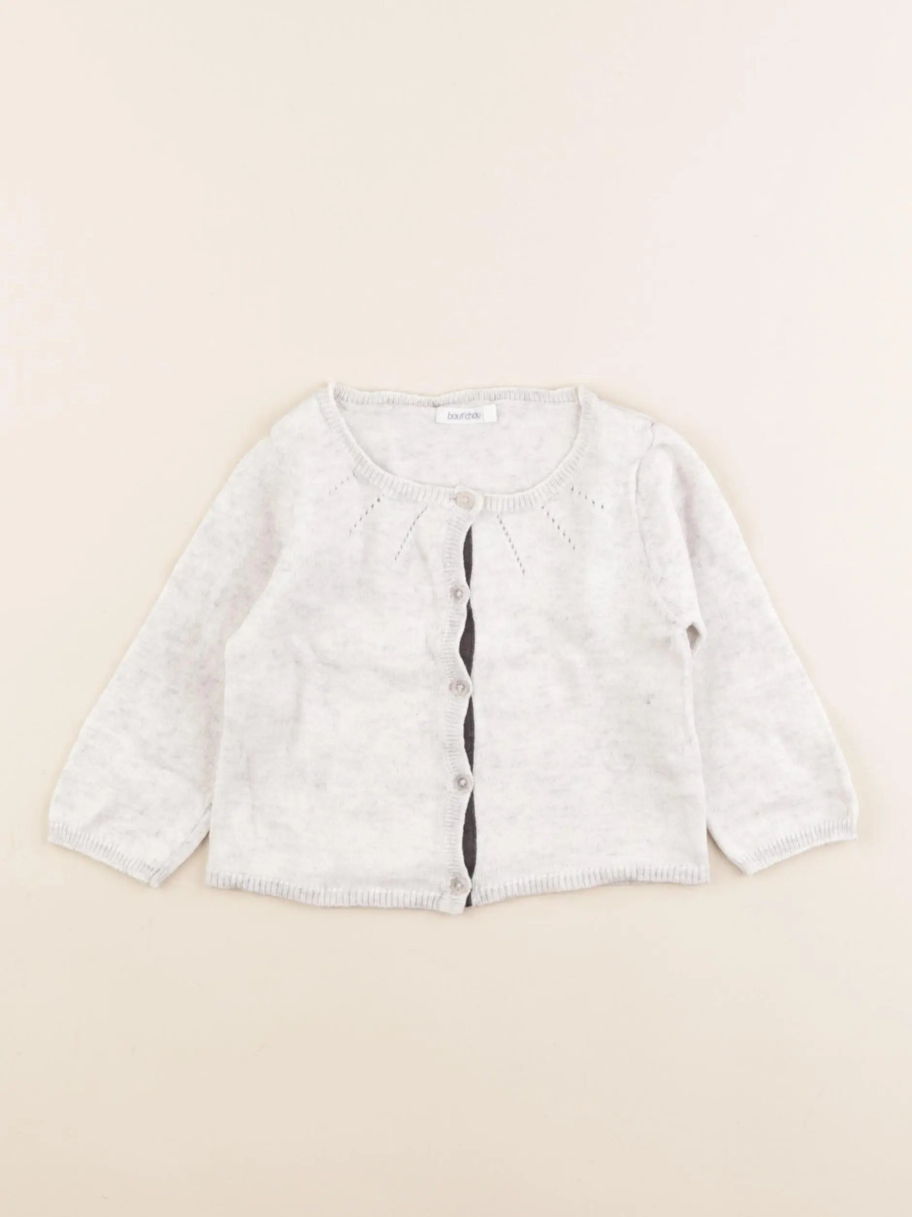 Boutchou - gilet gris - 9 mois