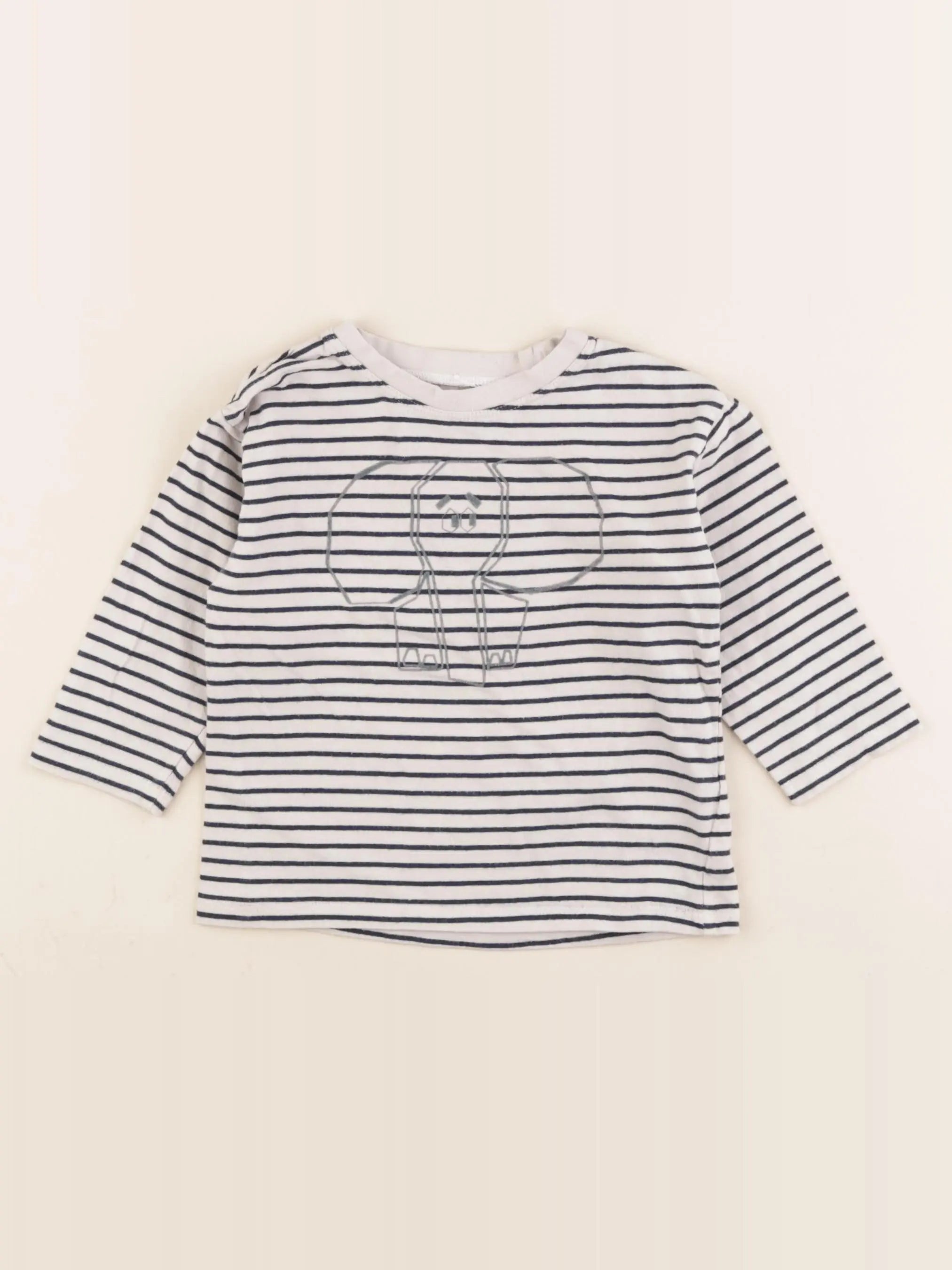 Sfera - tee-shirt beige, bleu - 18/24 mois