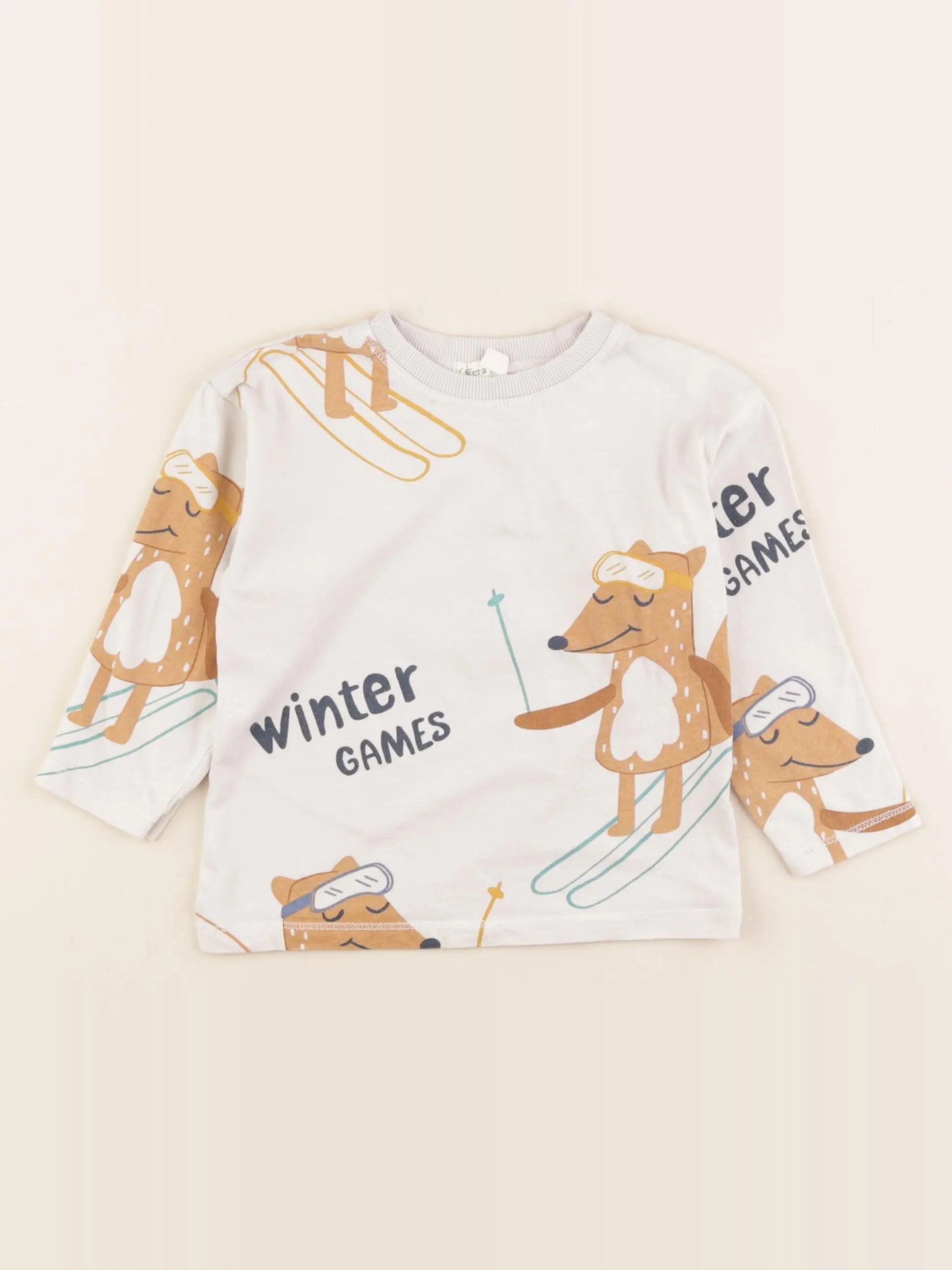 Sfera - tee-shirt beige, orange - 18/24 mois