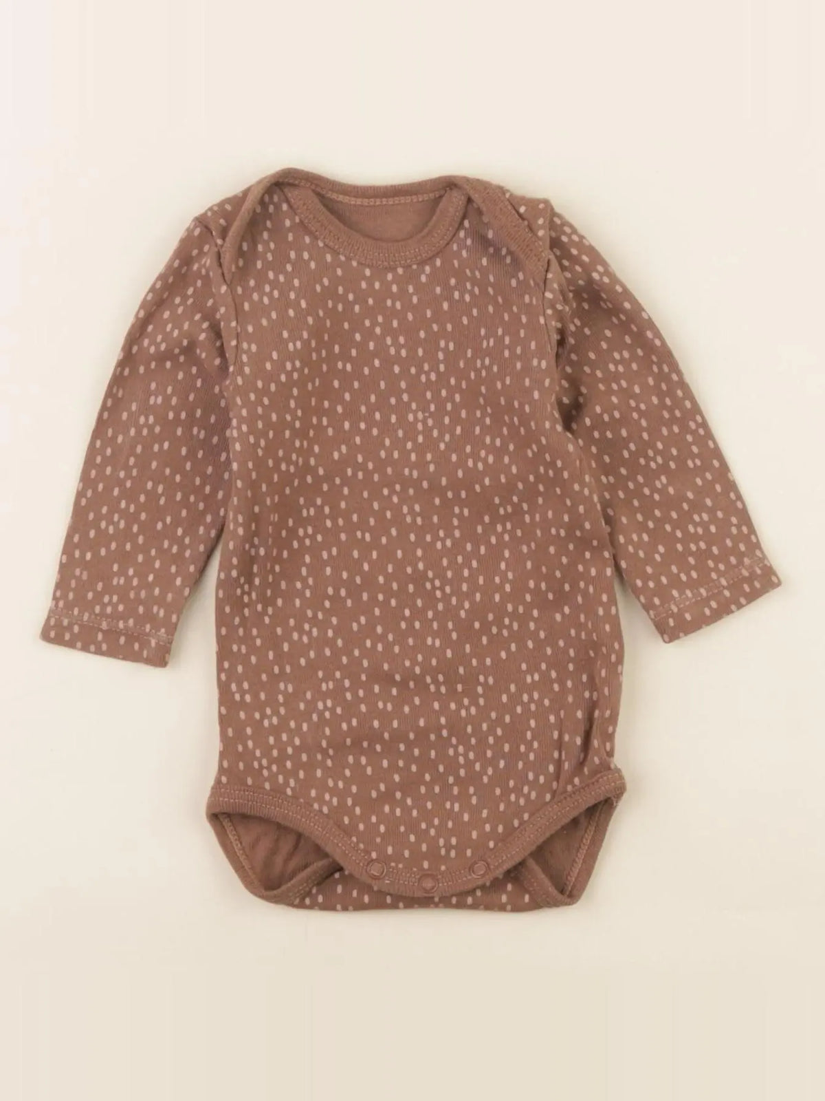 La Redoute - body marron, rose - 1 mois