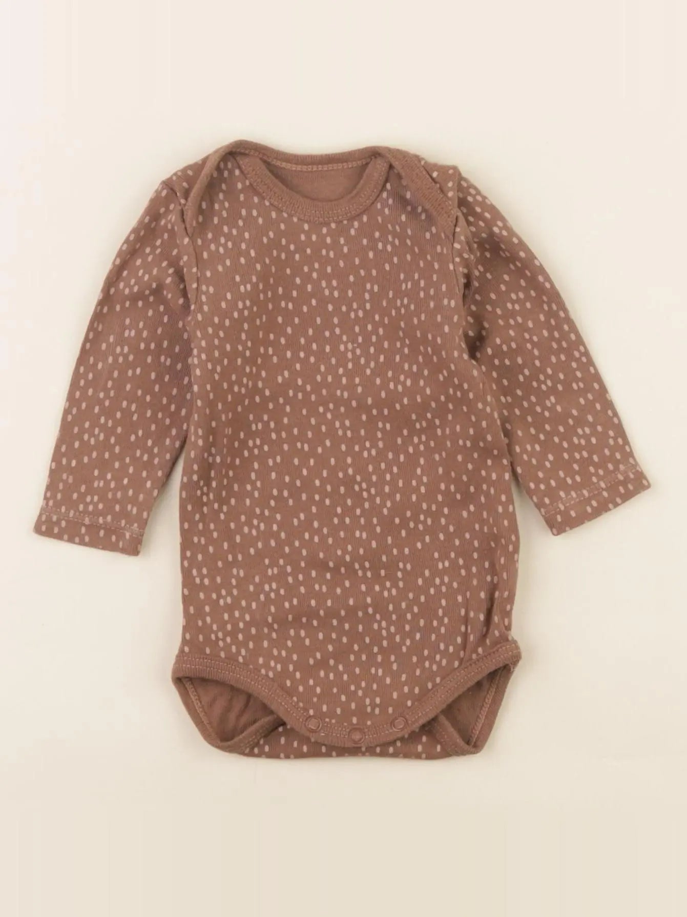 La Redoute - body marron, rose - 1 mois