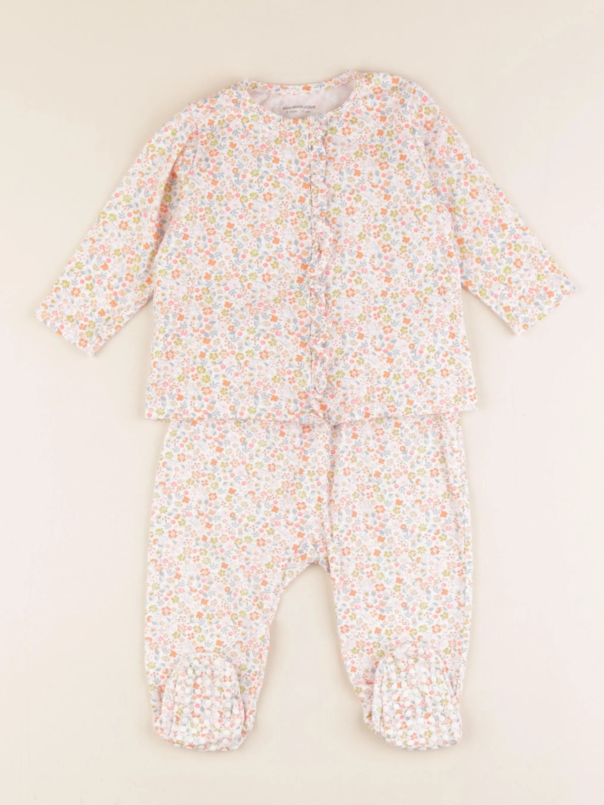 Vertbaudet - pyjama coton multicolore - 9 mois
