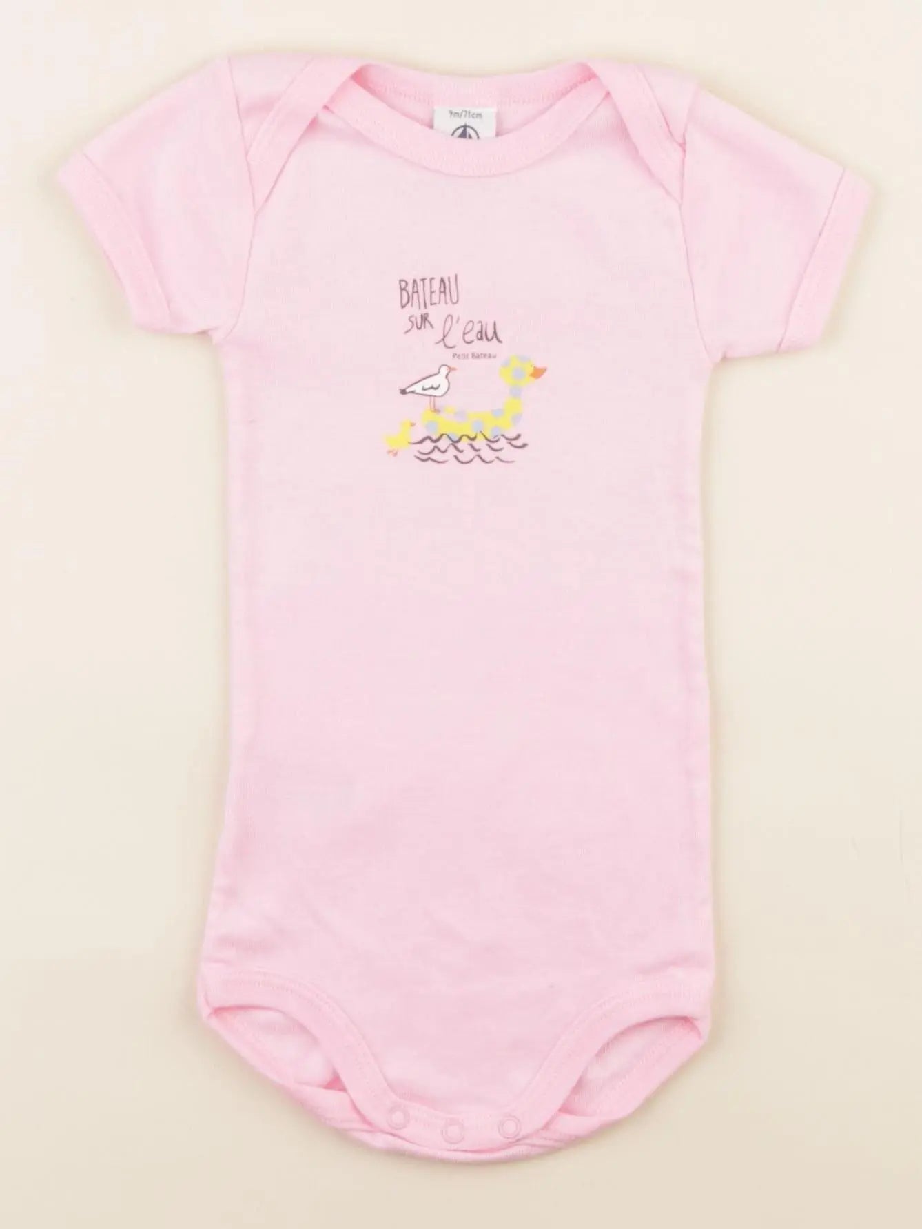 Petit Bateau - body rose - 9 mois