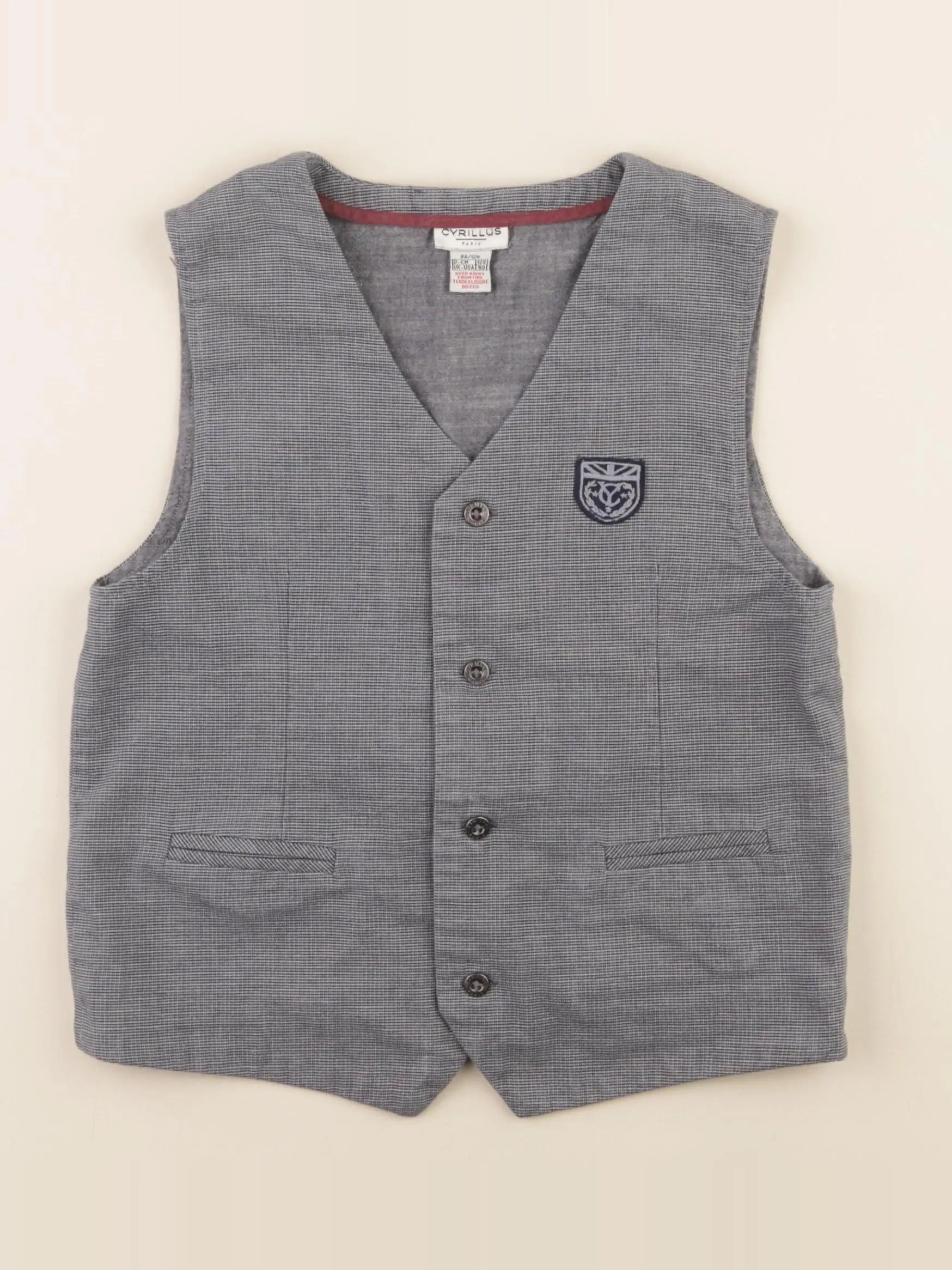 Cyrillus - gilet gris - 8 ans