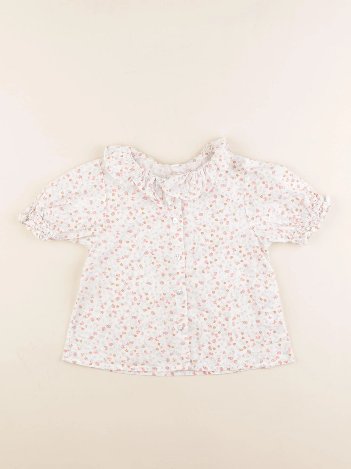 Vertbaudet - blouse multicolore, blanc - 5 ans