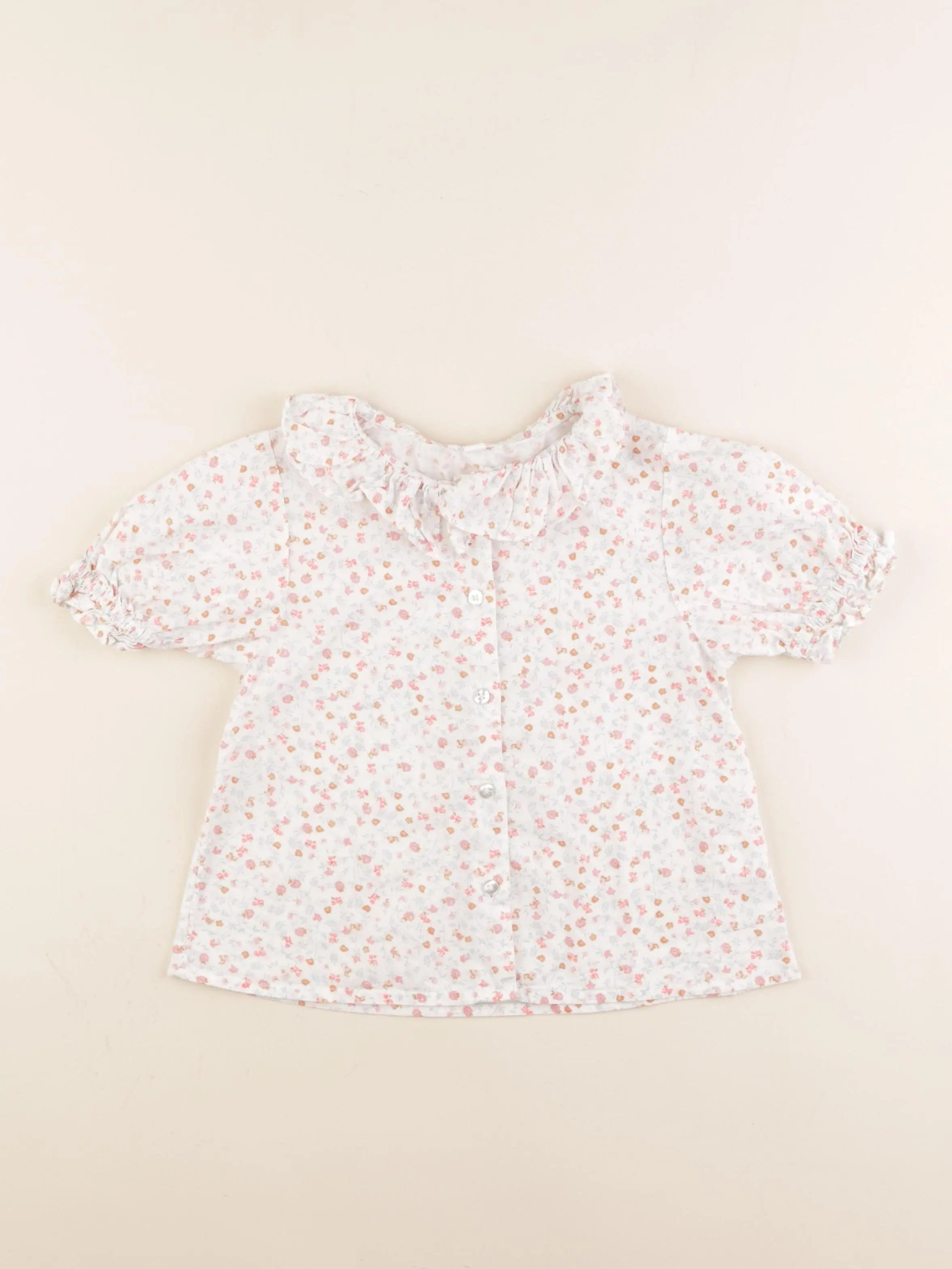 Vertbaudet - blouse multicolore, blanc - 5 ans