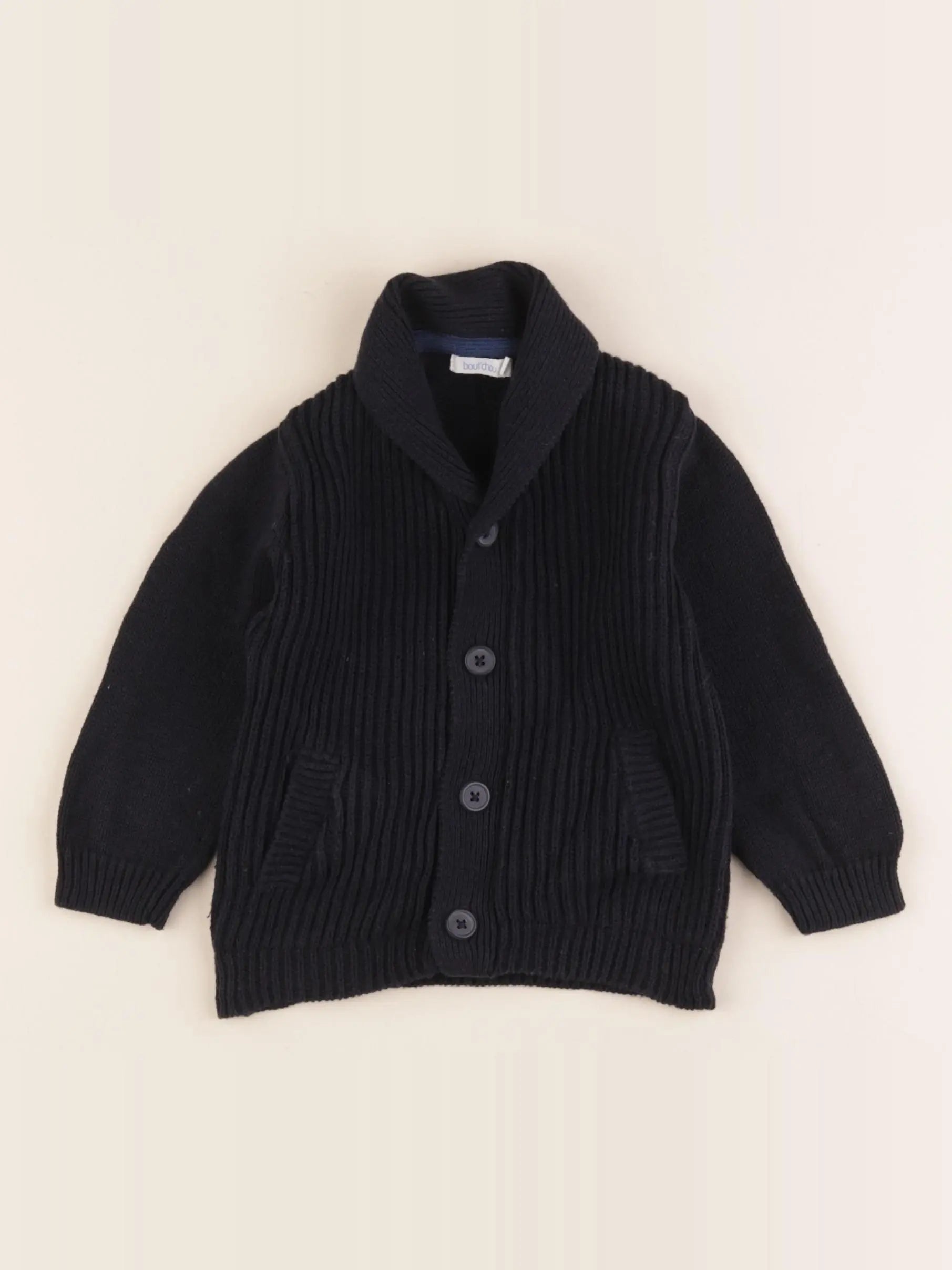 Boutchou - gilet bleu - 12 mois
