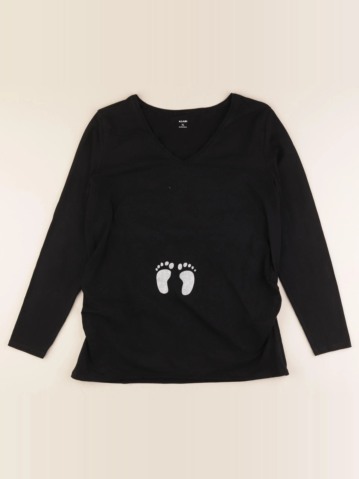 Kiabi - tee-shirt grossesse noir - xl