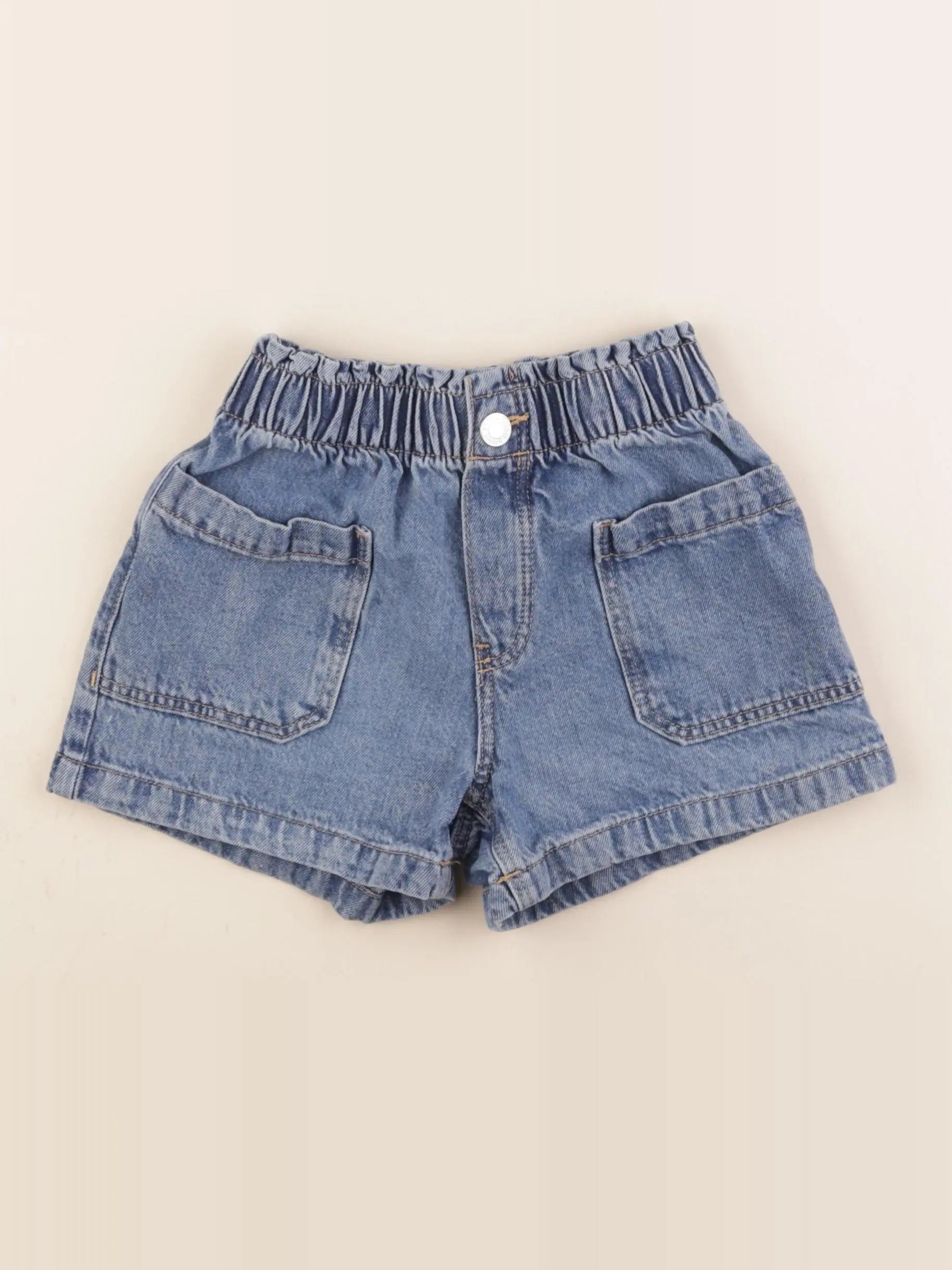H&M - short bleu - 6/7 ans