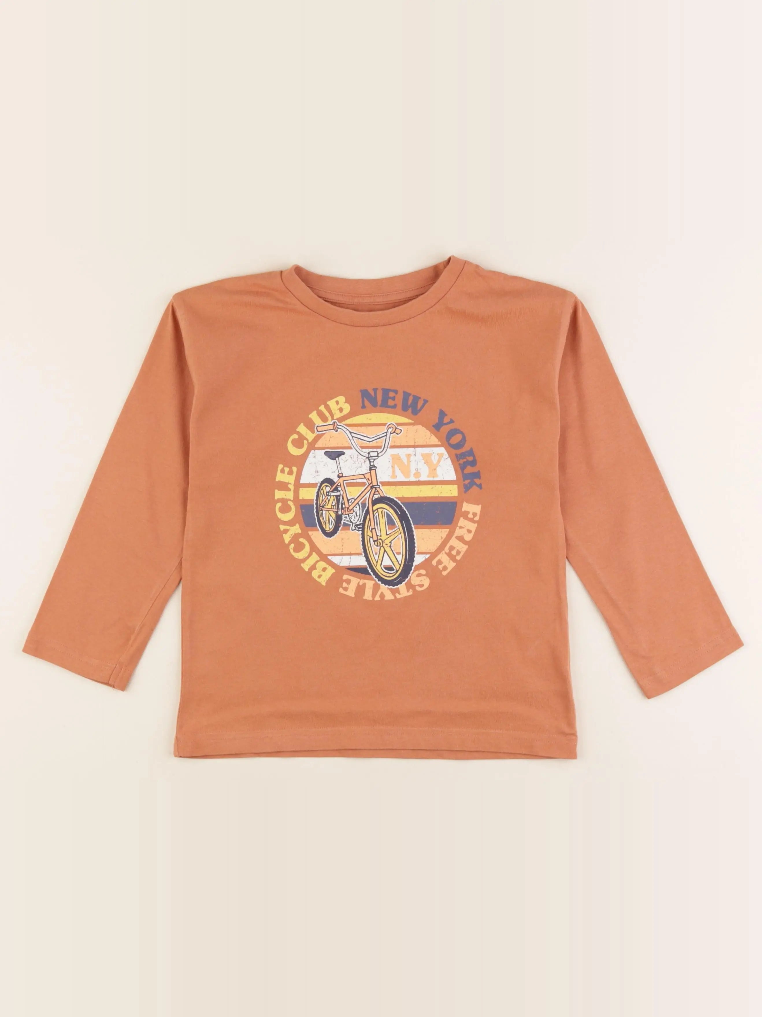 Vertbaudet - tee-shirt marron - 6 ans