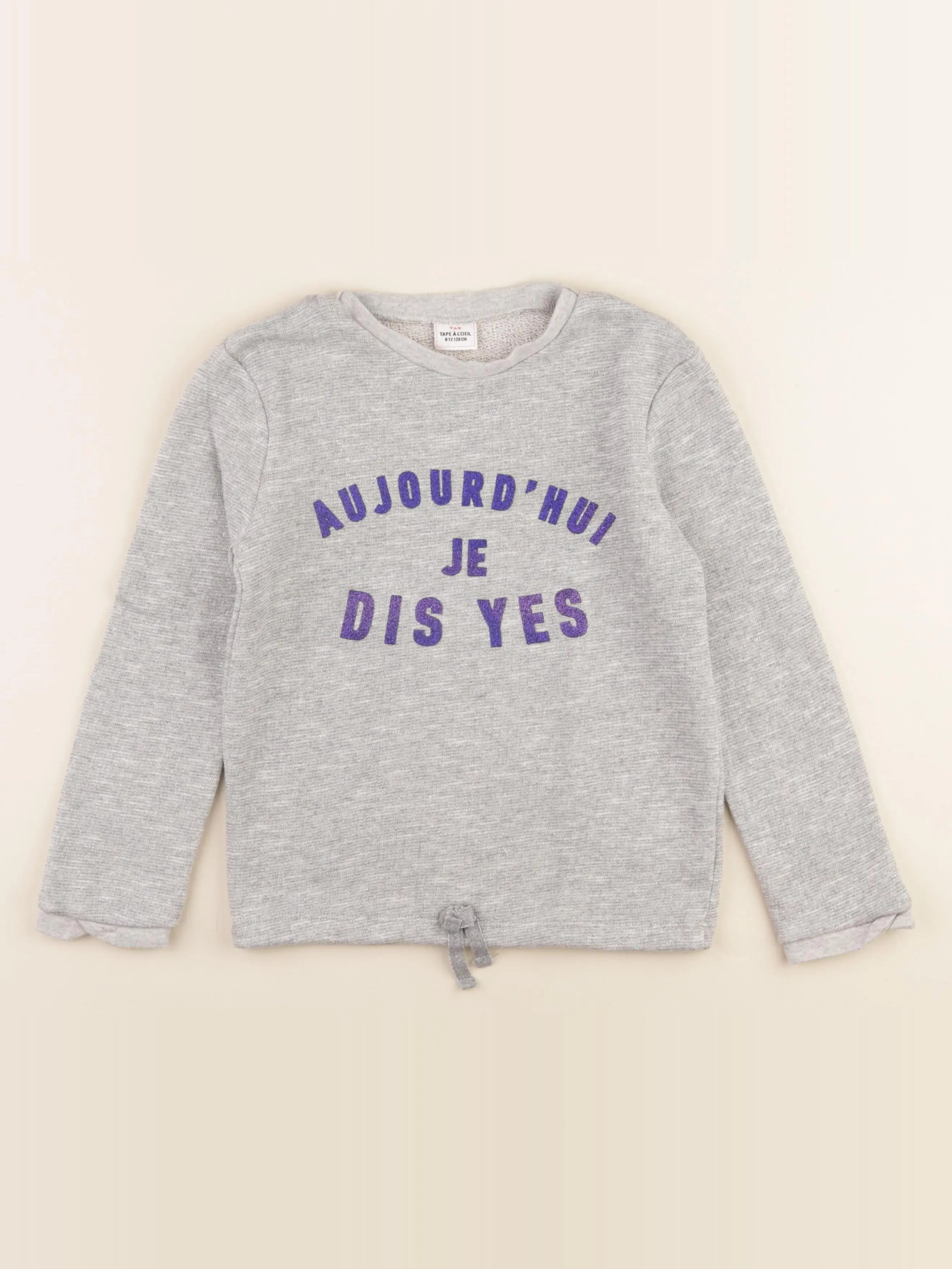 Tape à l'oeil - sweat gris - 8 ans