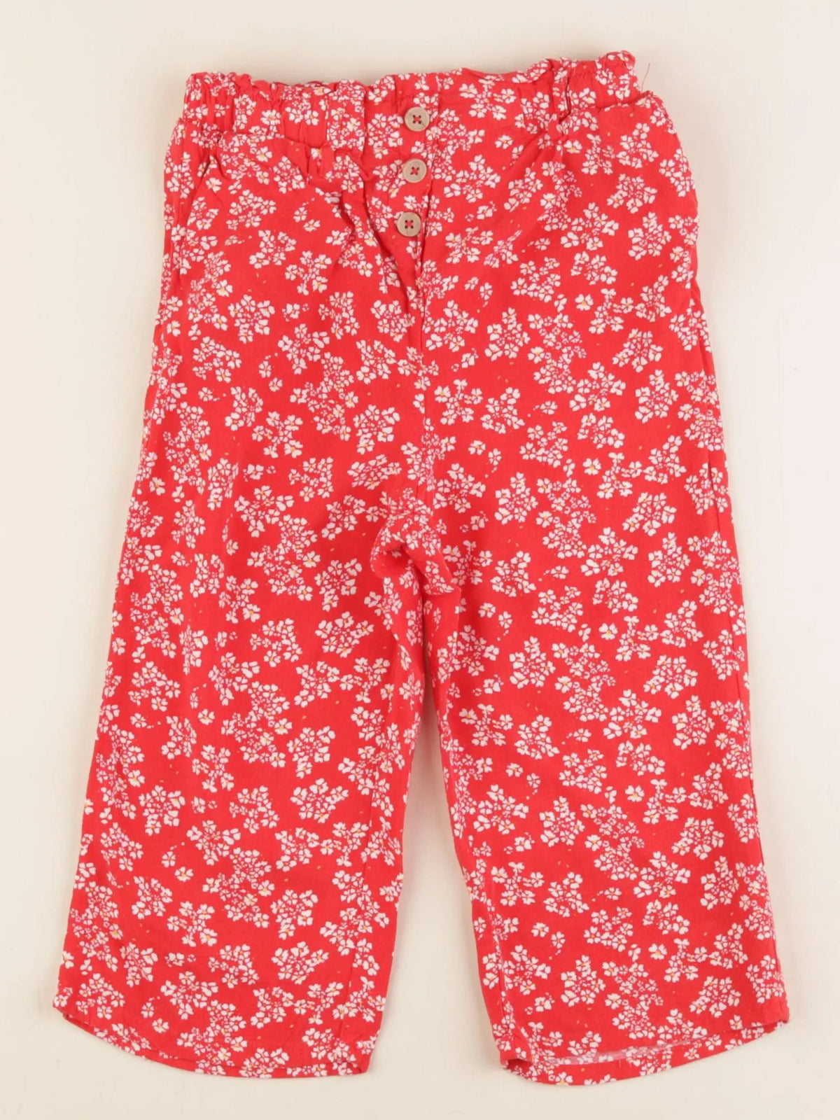Vertbaudet - pantalon rouge - 7 ans