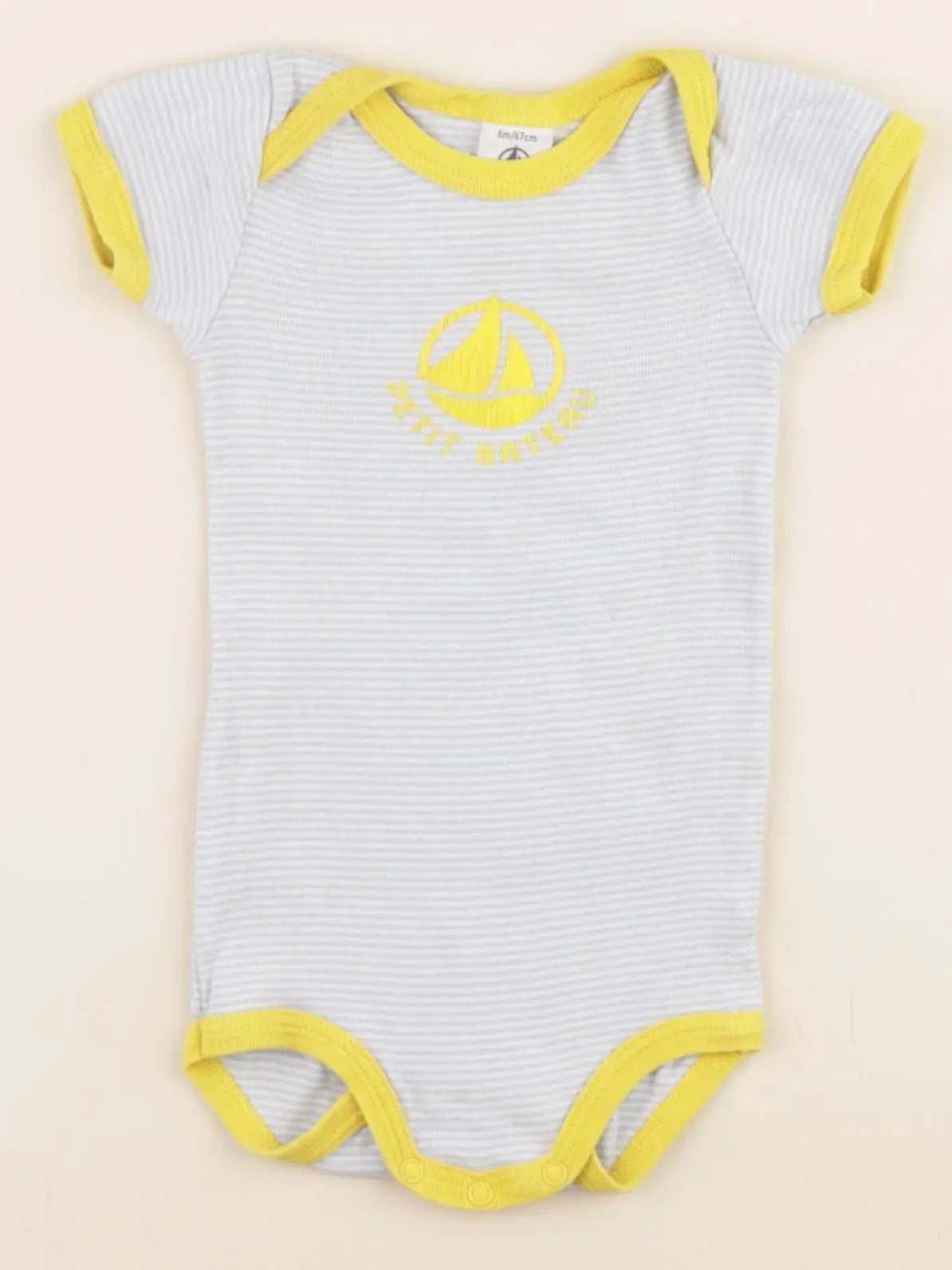 Petit Bateau - body bleu - 6 mois