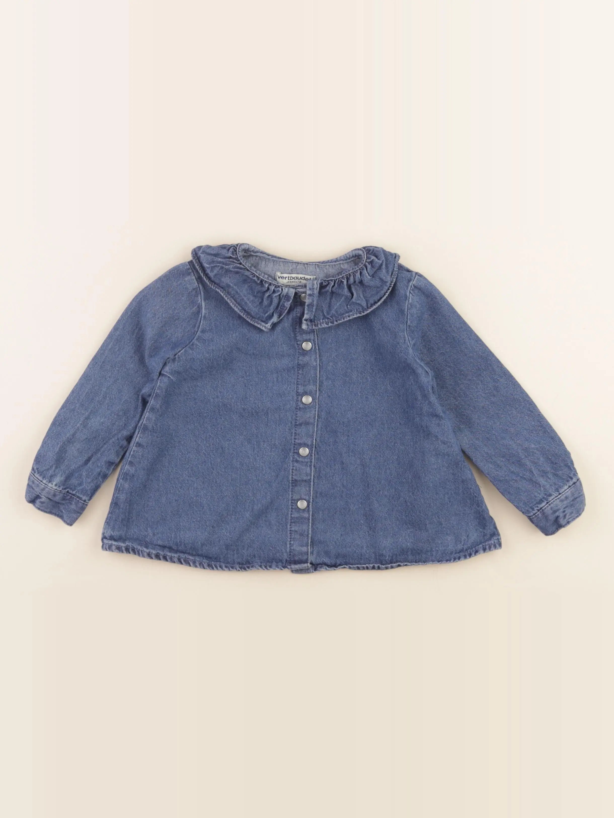 Vertbaudet - blouse bleu - 2 ans