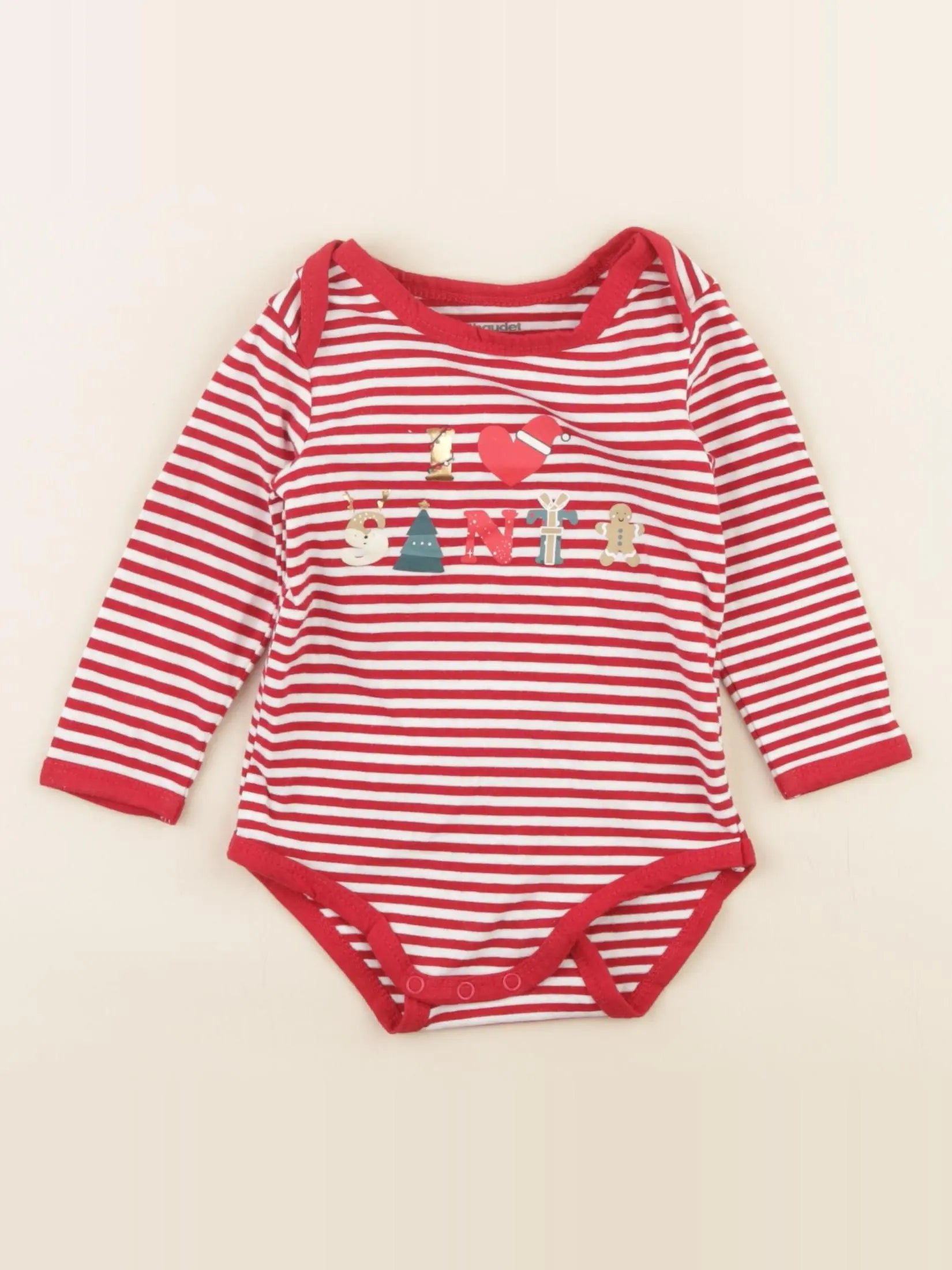 Vertbaudet - body rouge - 9 mois