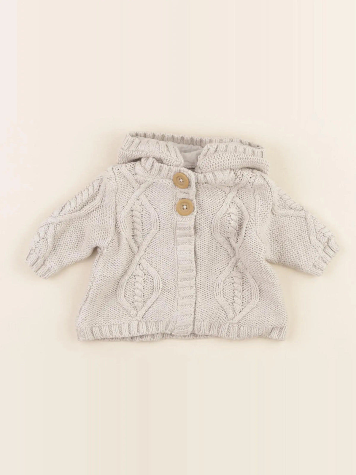 Vertbaudet - veste beige - 1 mois