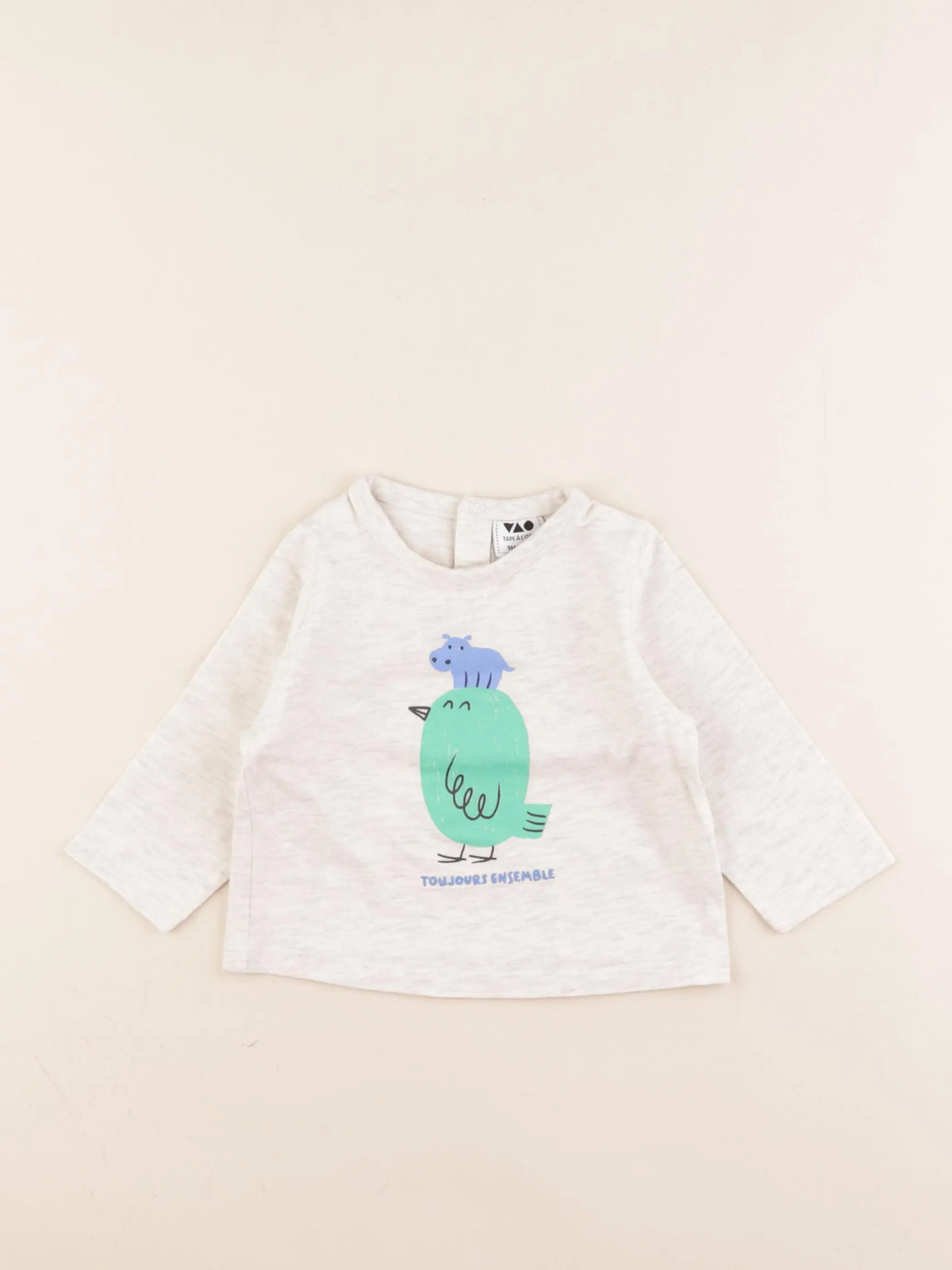 Tape à l'oeil - tee-shirt gris - 9 mois