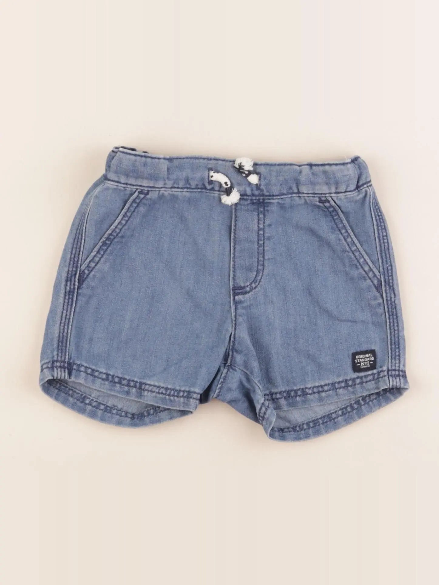 H&M - short bleu - 9/12 mois