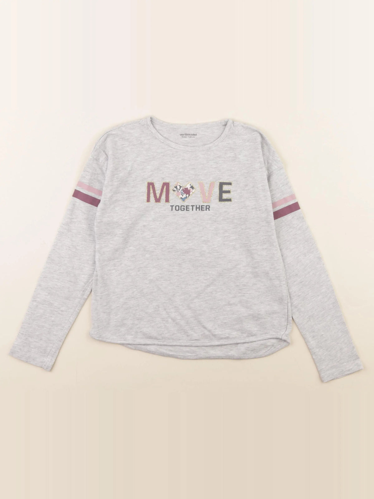 Vertbaudet - tee-shirt gris - 8 ans