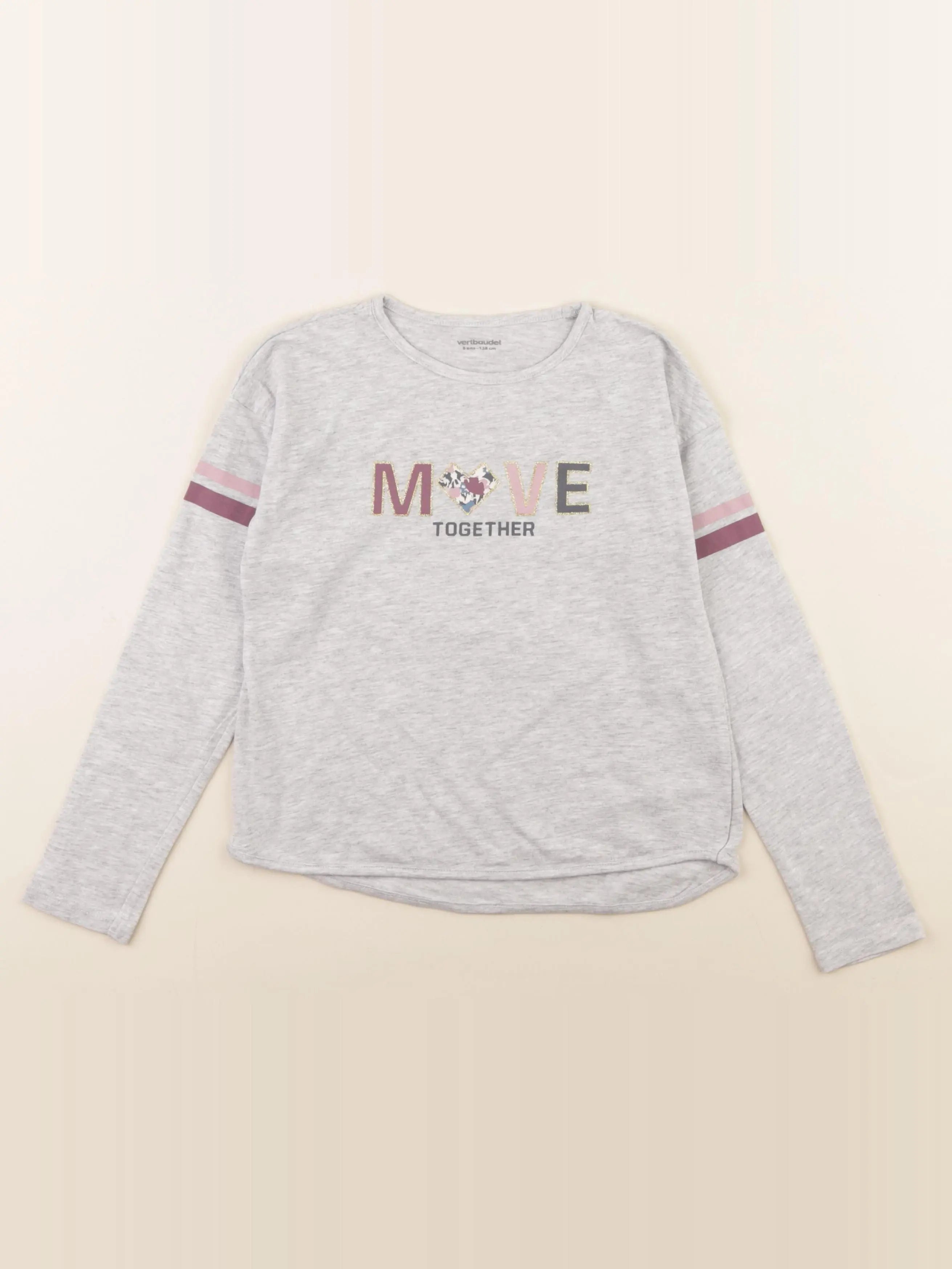 Vertbaudet - tee-shirt gris - 8 ans