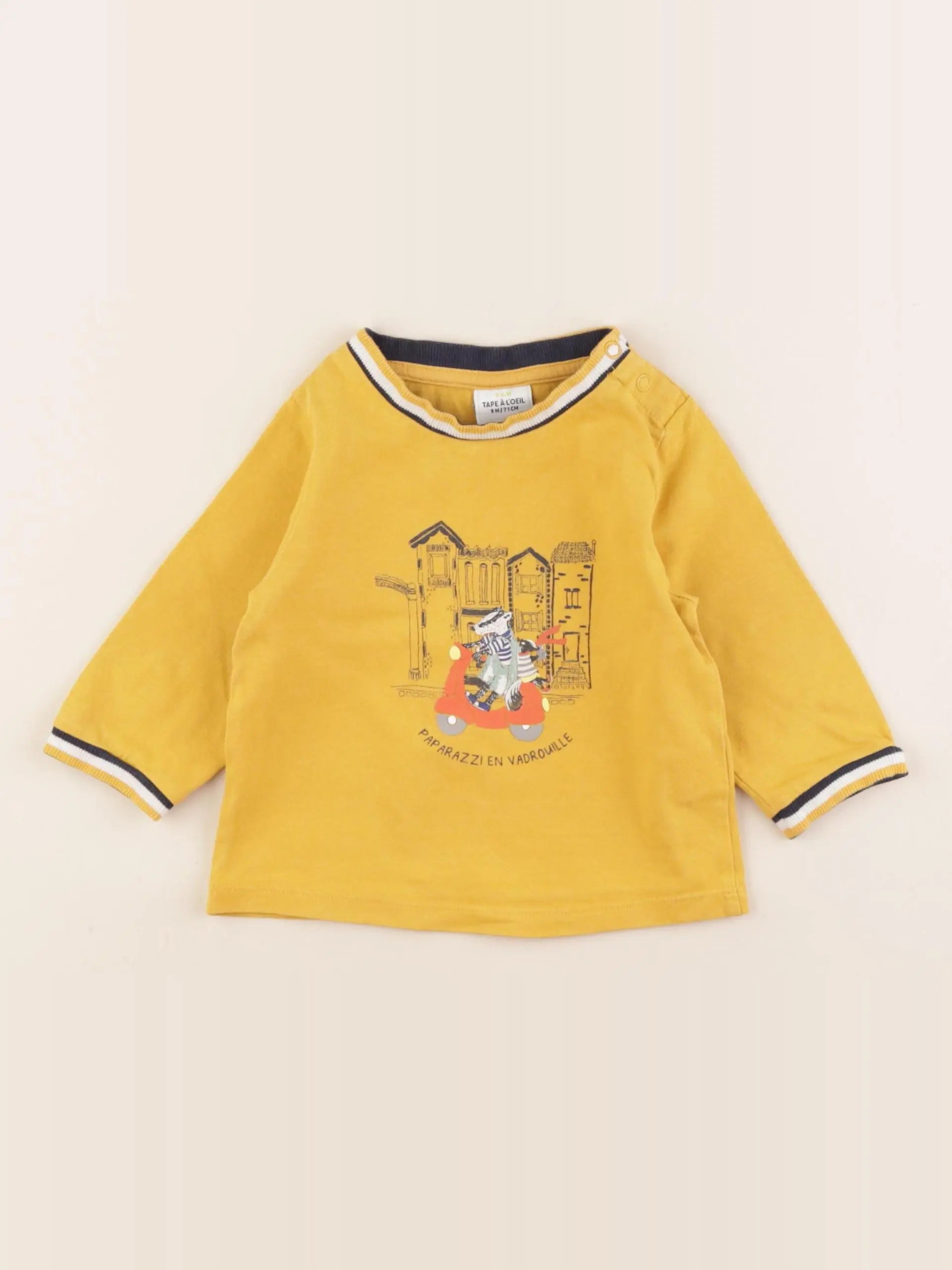 Tape à l'oeil - tee-shirt jaune - 9 mois