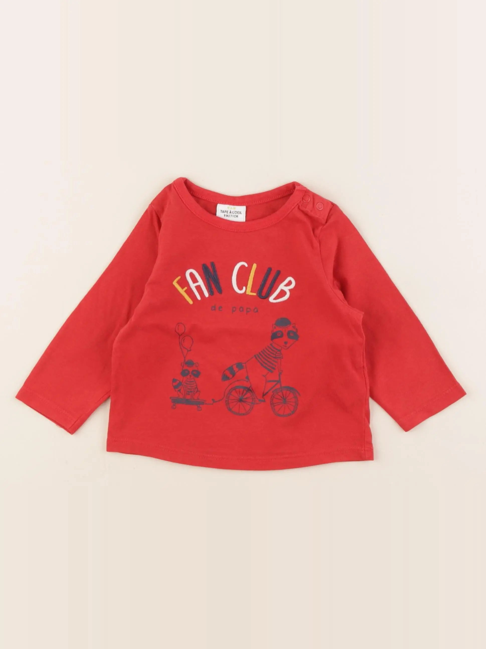 Tape à l'oeil - tee-shirt rouge - 9 mois
