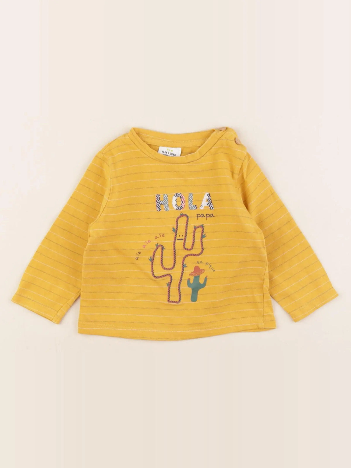 Tape à l'oeil - tee-shirt jaune - 12 mois